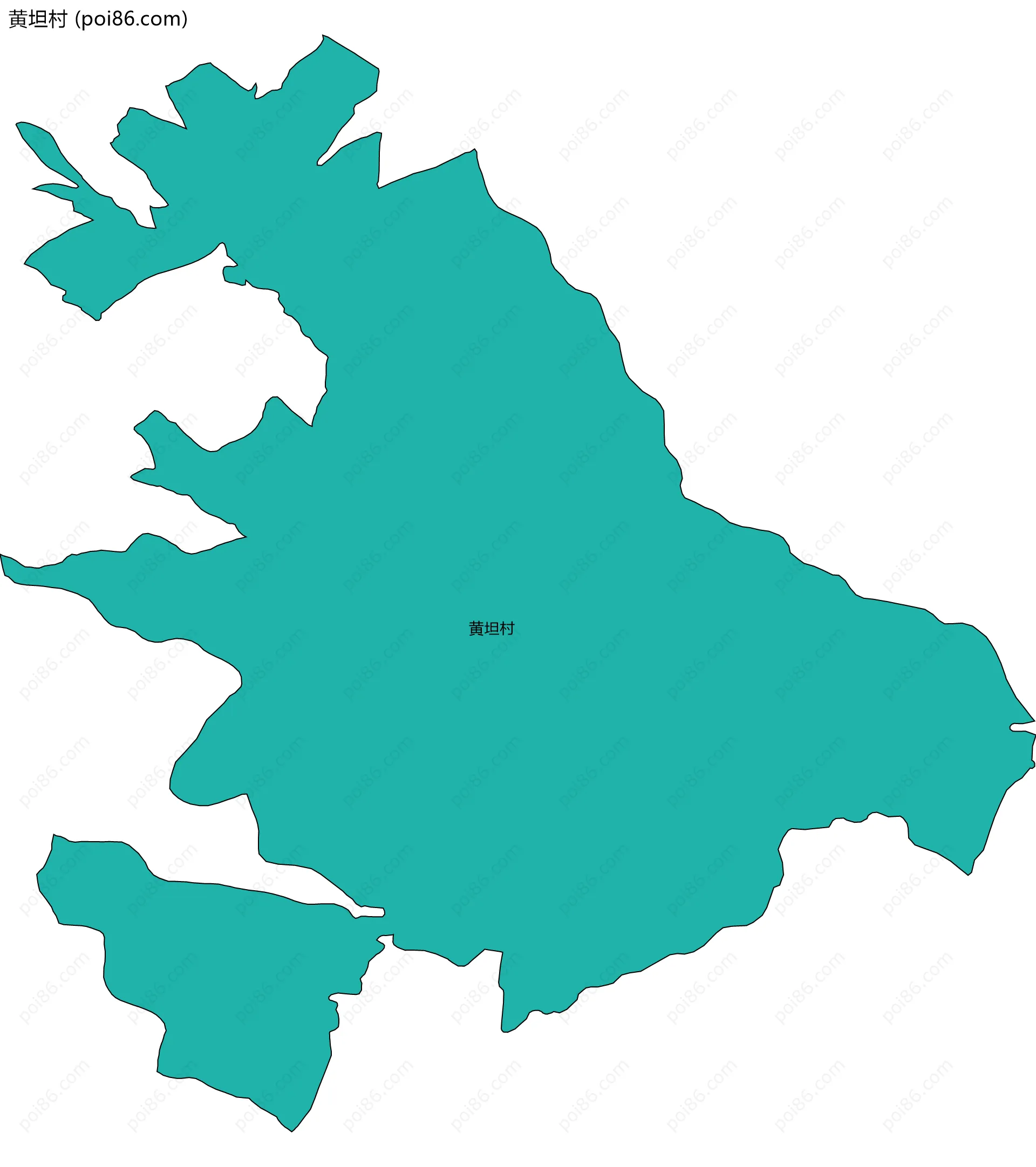 黄坦村边界地图