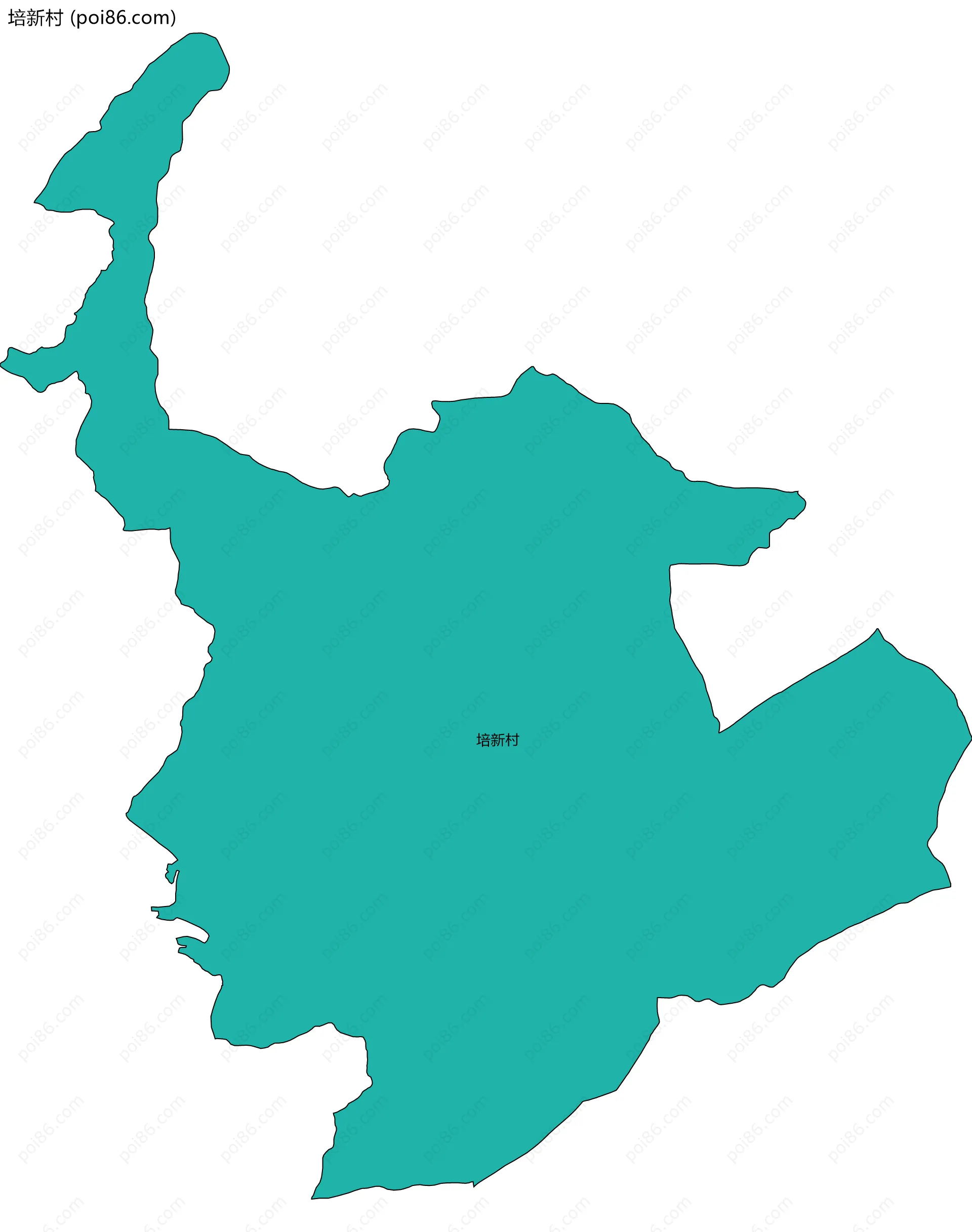 培新村边界地图