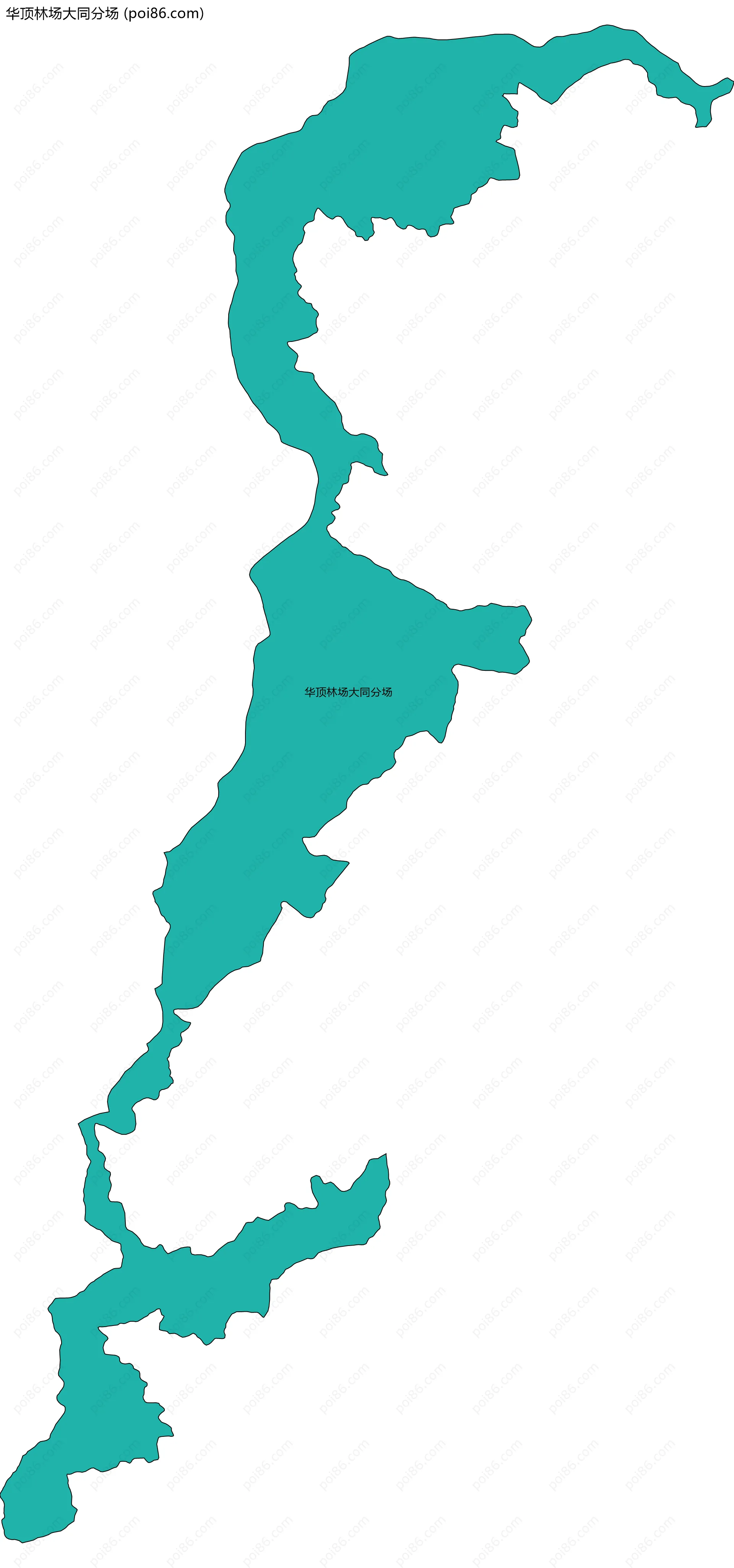 华顶林场大同分场边界地图