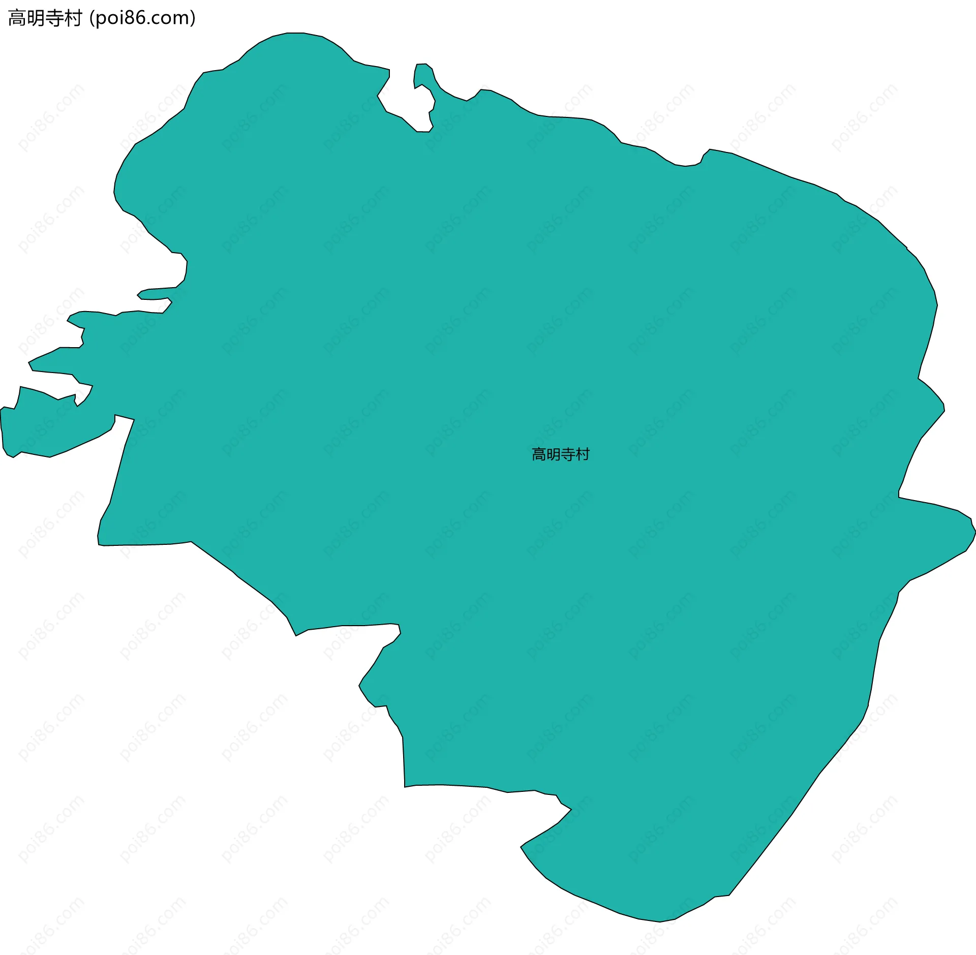 高明寺村边界地图