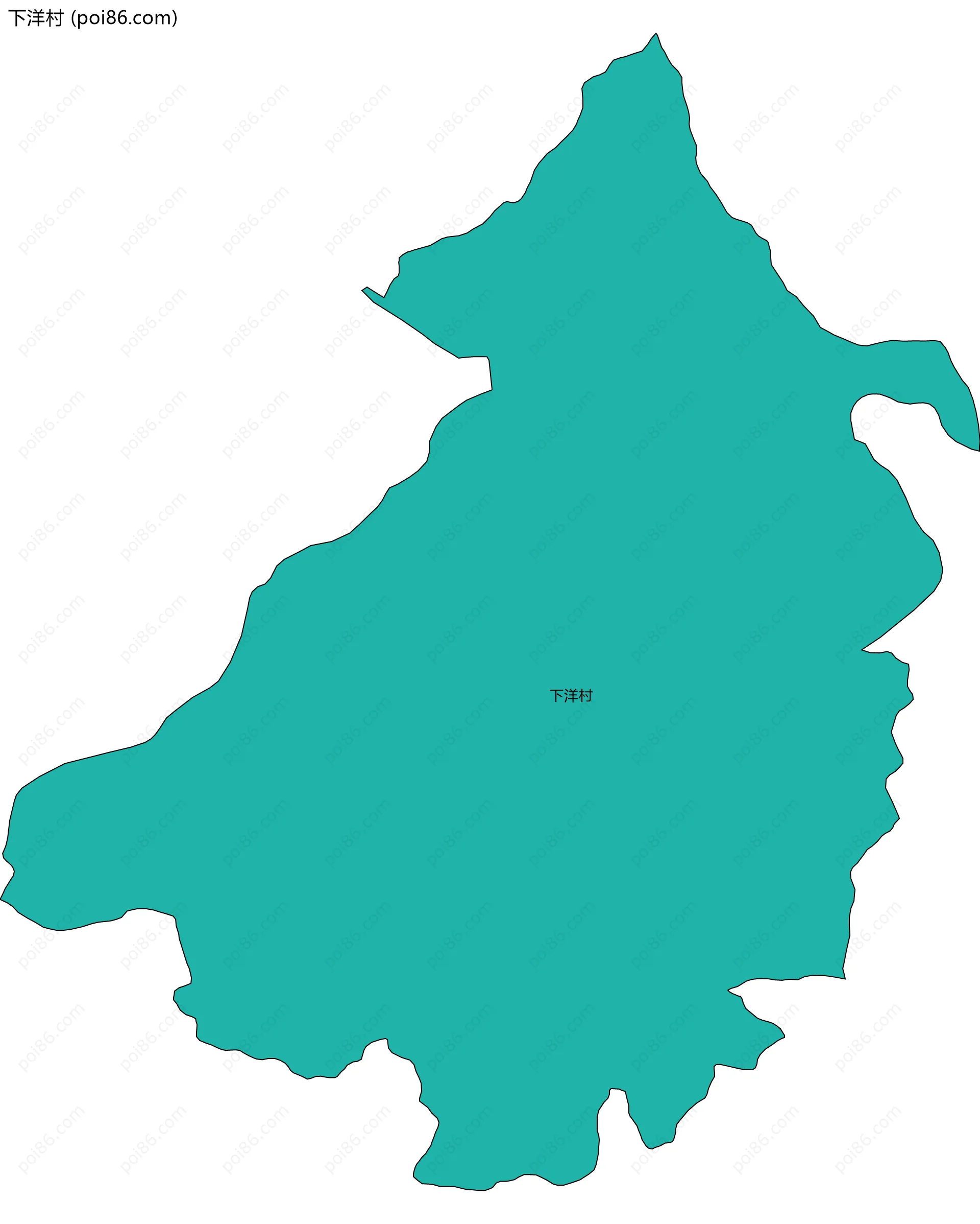 下洋村边界地图