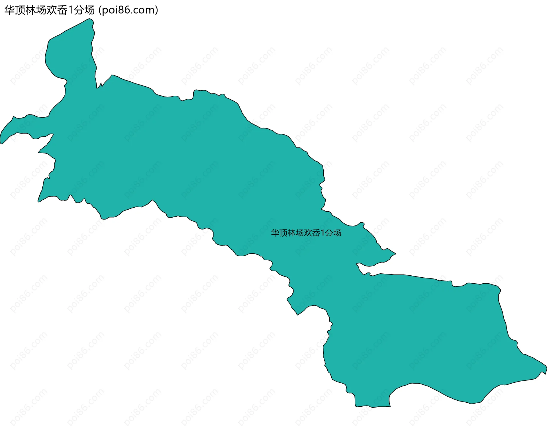 华顶林场欢岙1分场边界地图