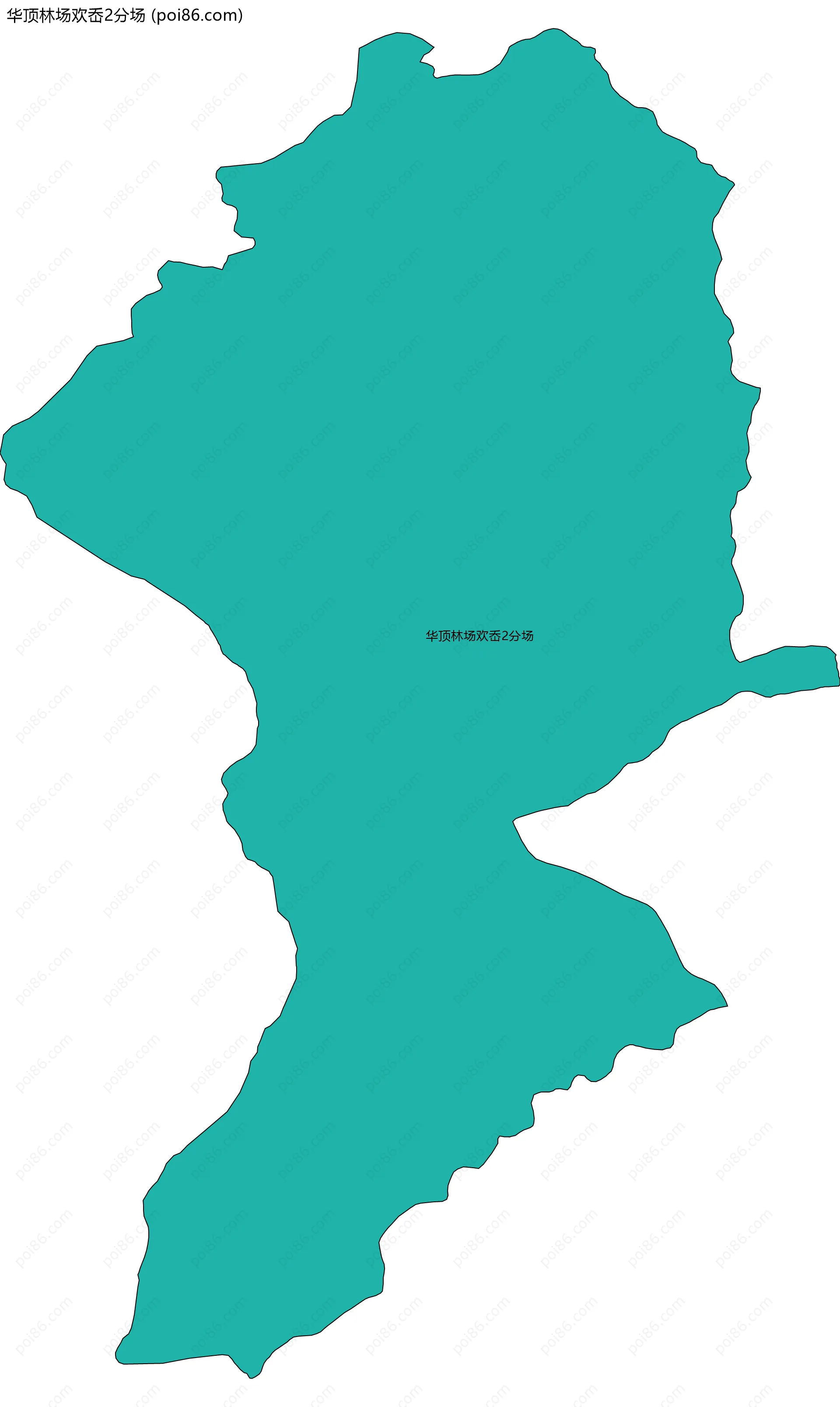 华顶林场欢岙2分场边界地图