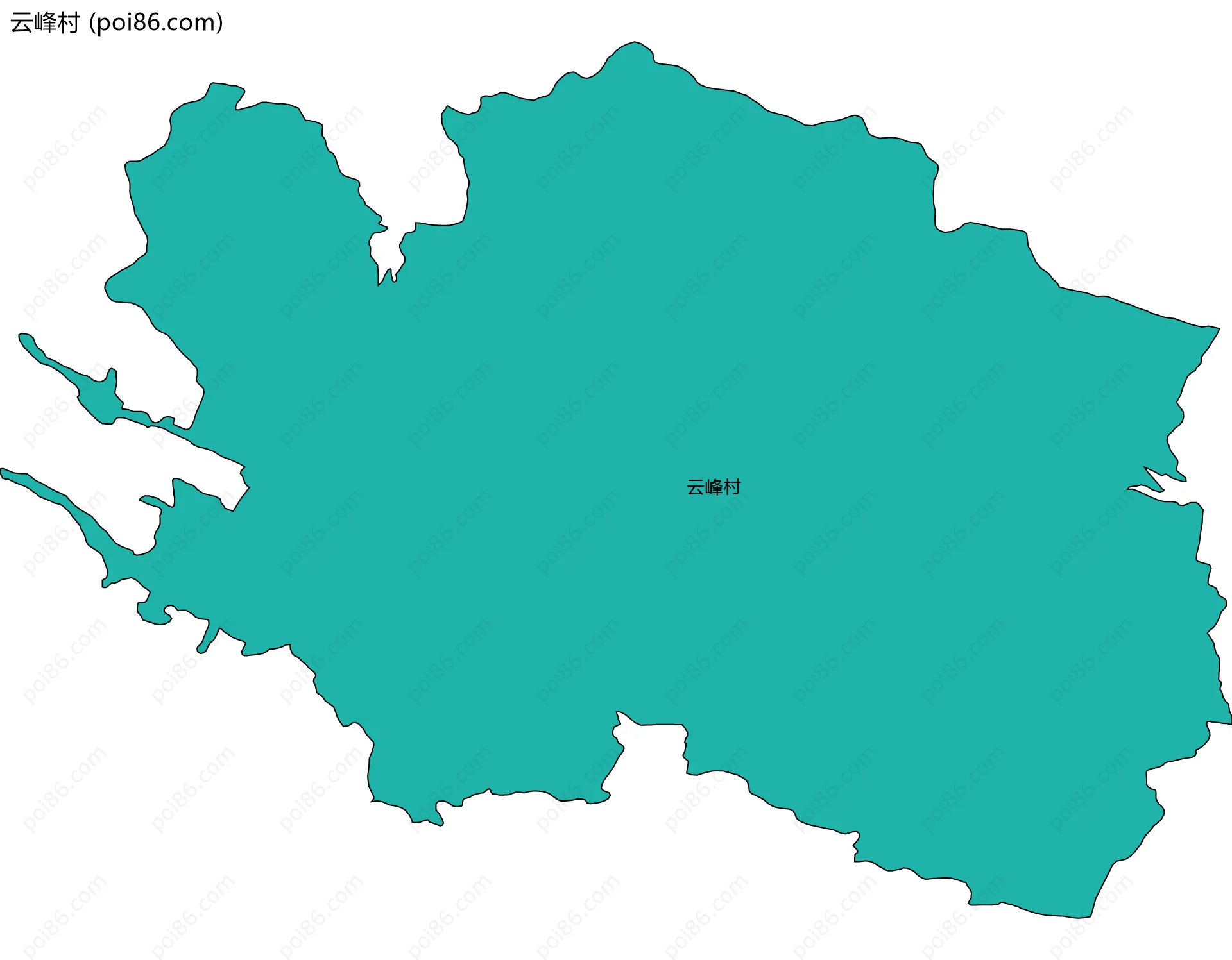 云峰村边界地图