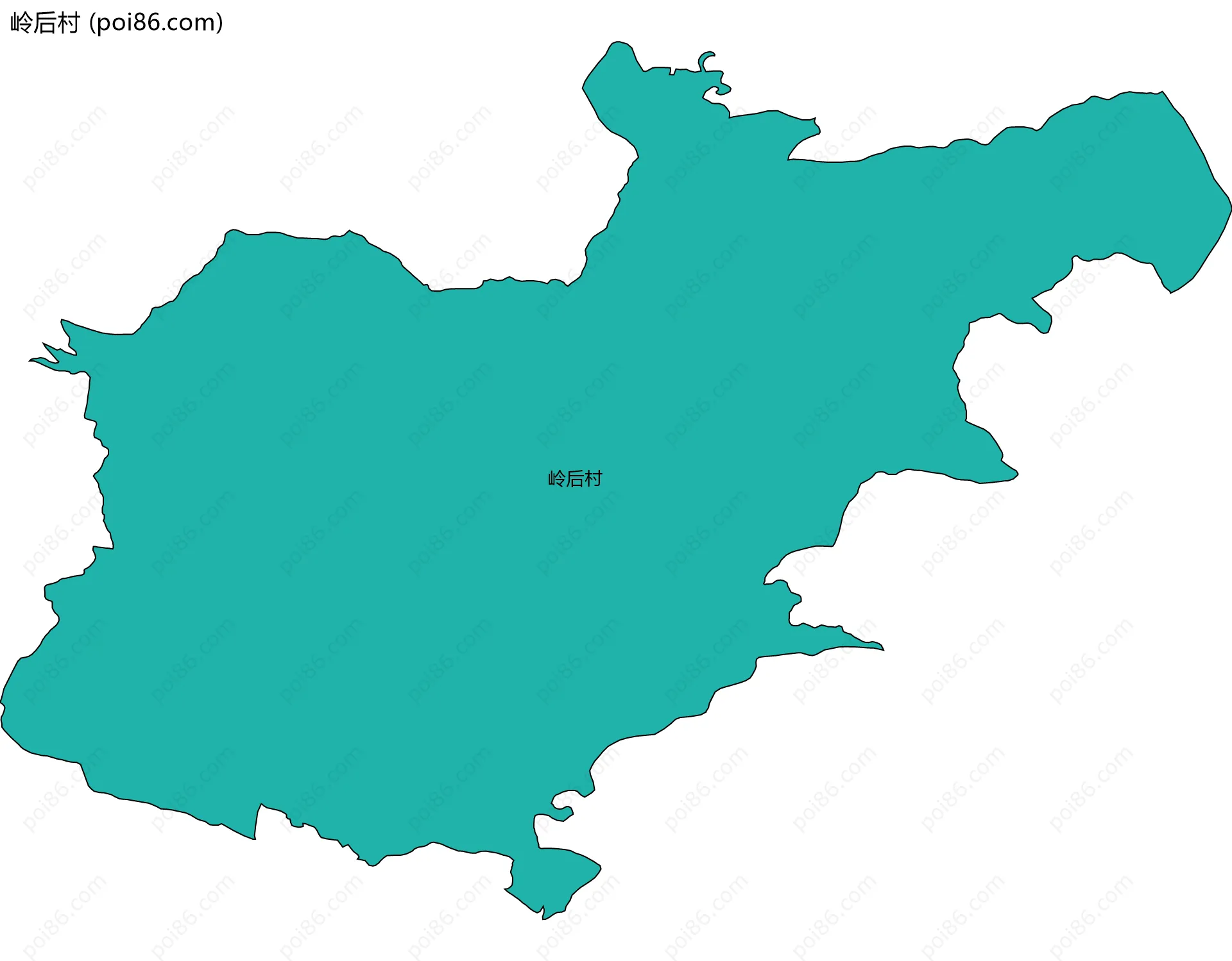 岭后村边界地图
