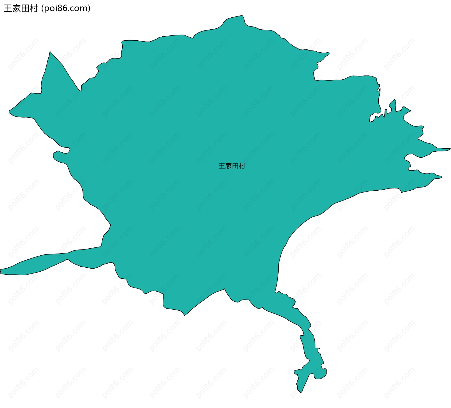 王家田村边界地图