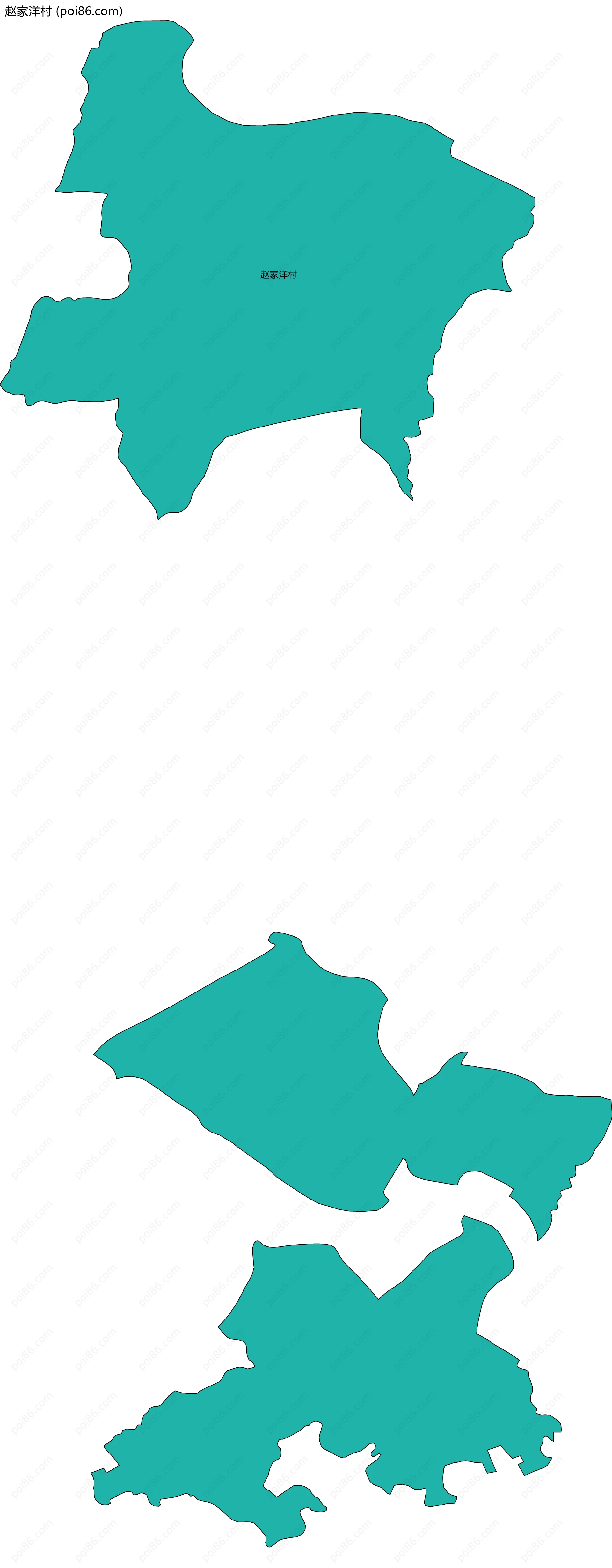 赵家洋村边界地图