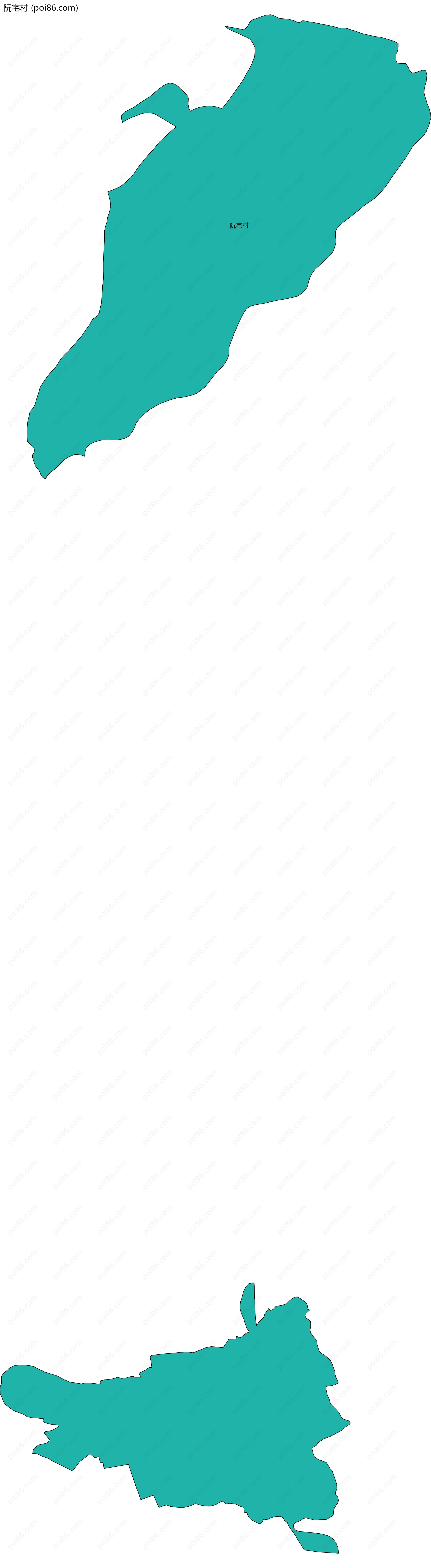 阮宅村边界地图