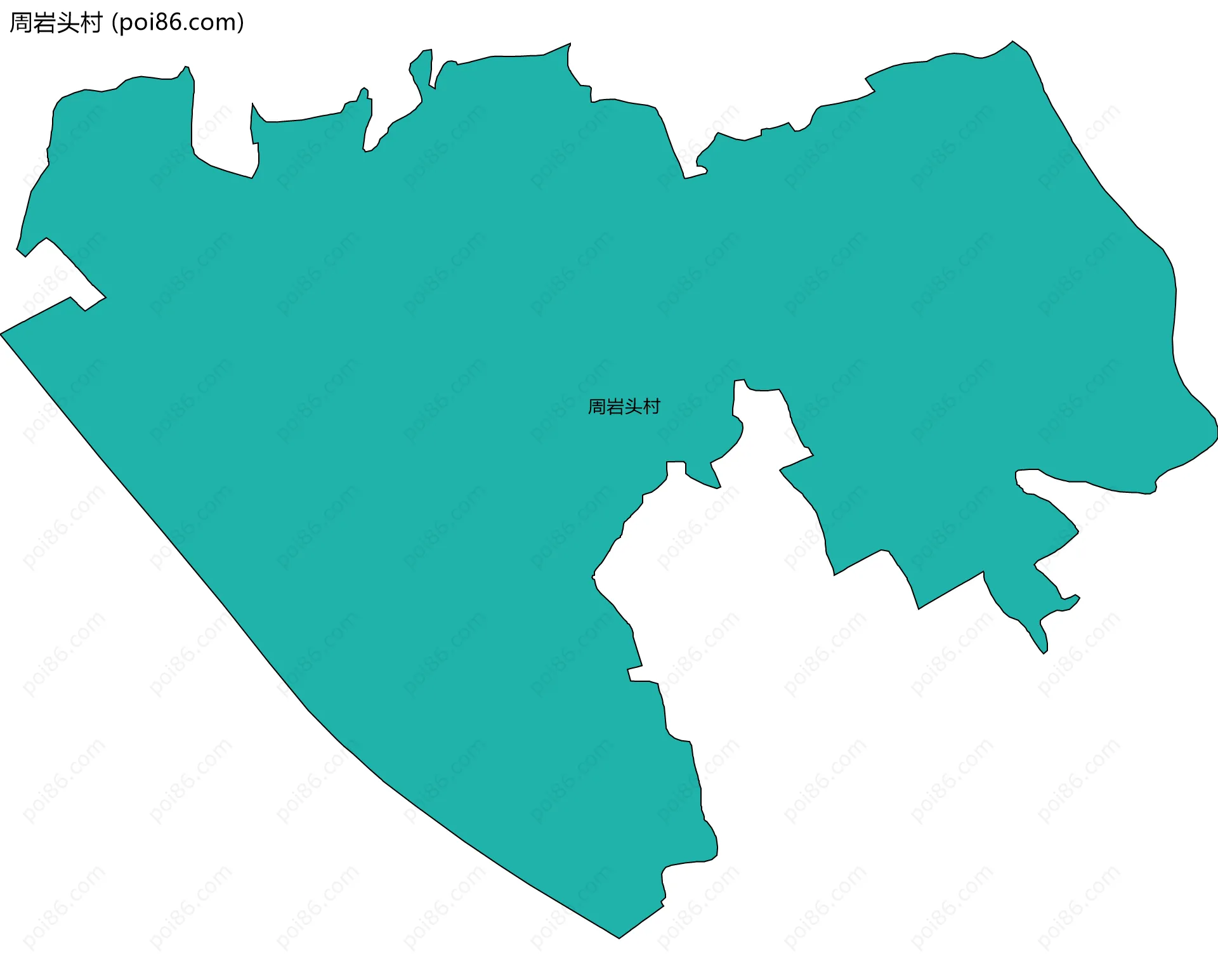 周岩头村边界地图