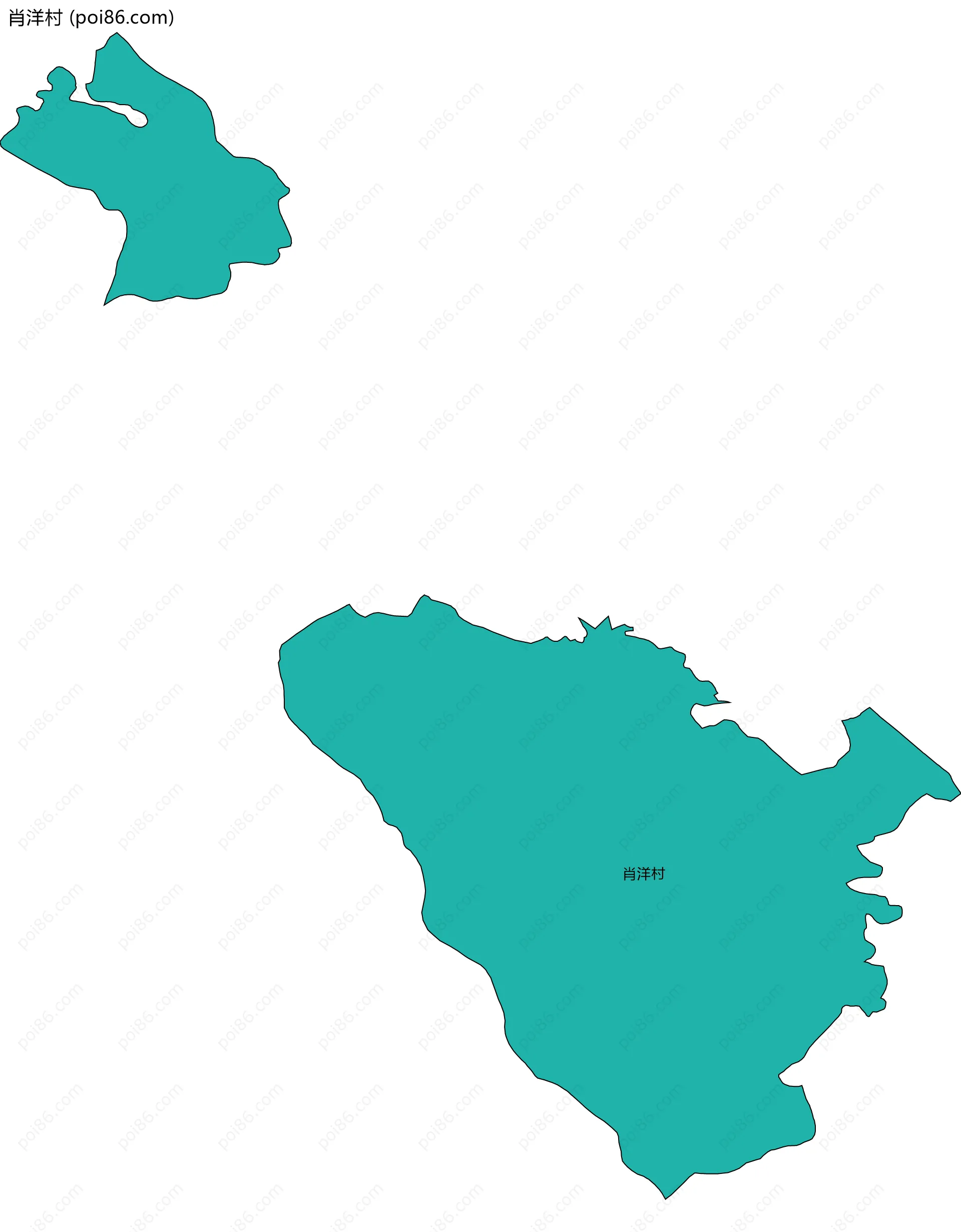 肖洋村边界地图