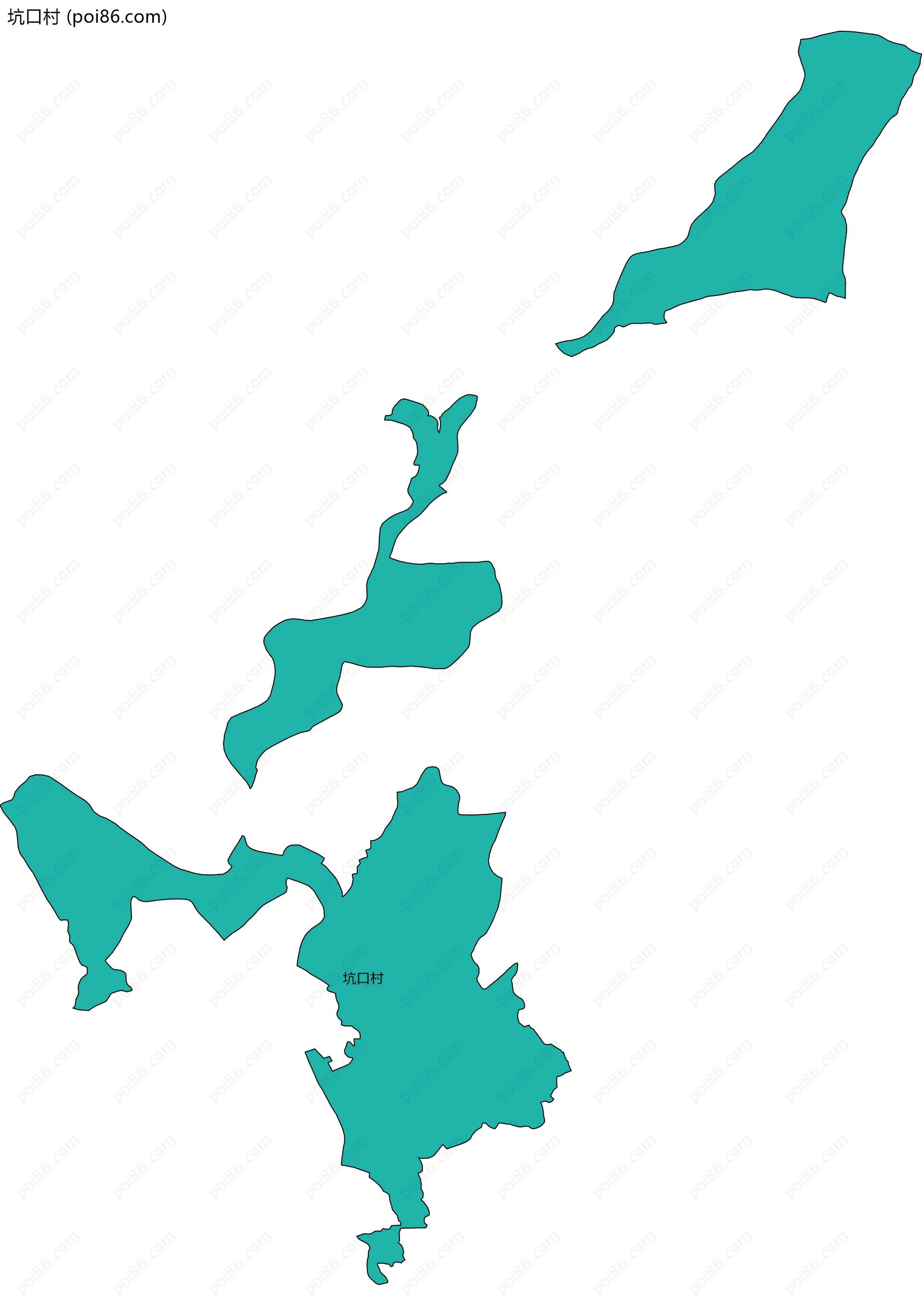 坑口村边界地图