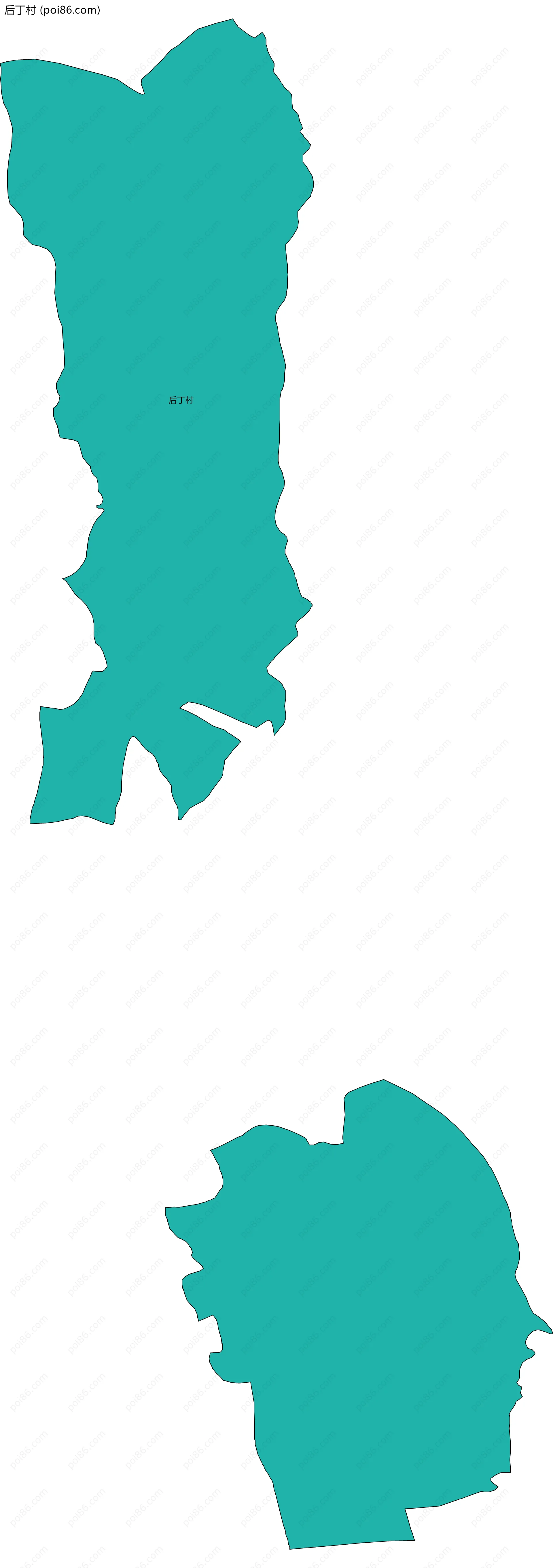 后丁村边界地图