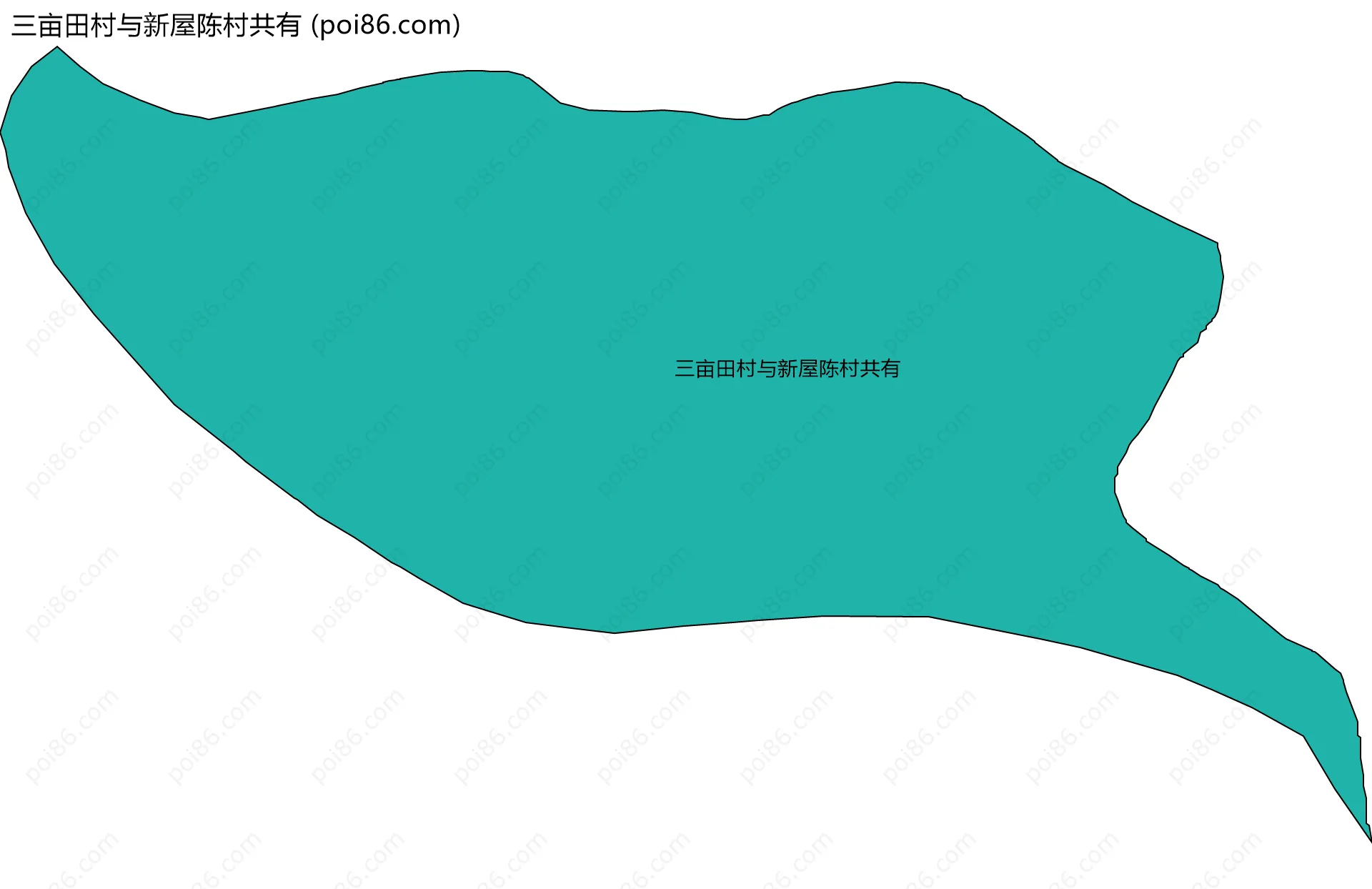 三亩田村与新屋陈村共有边界地图