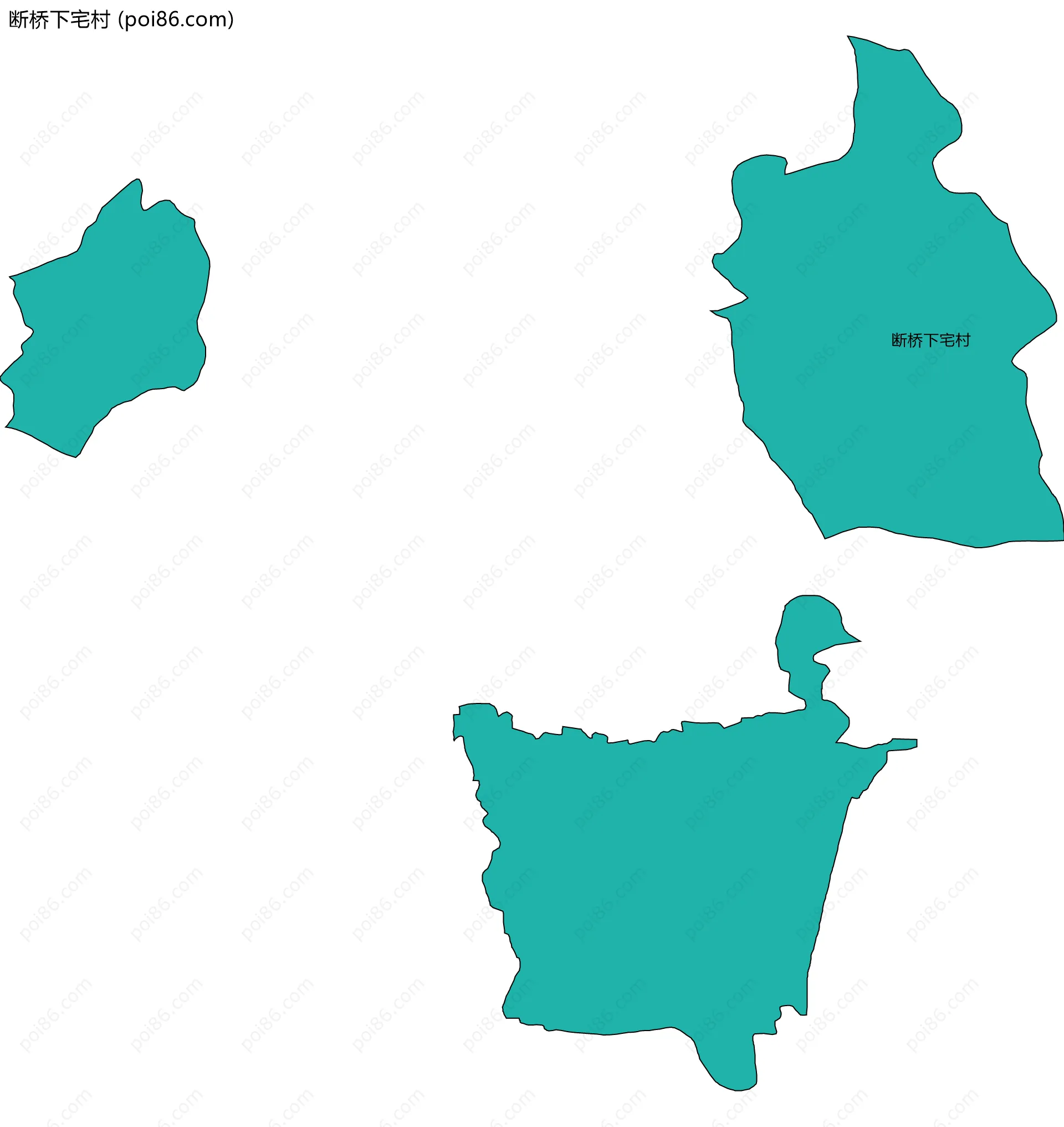 断桥下宅村边界地图