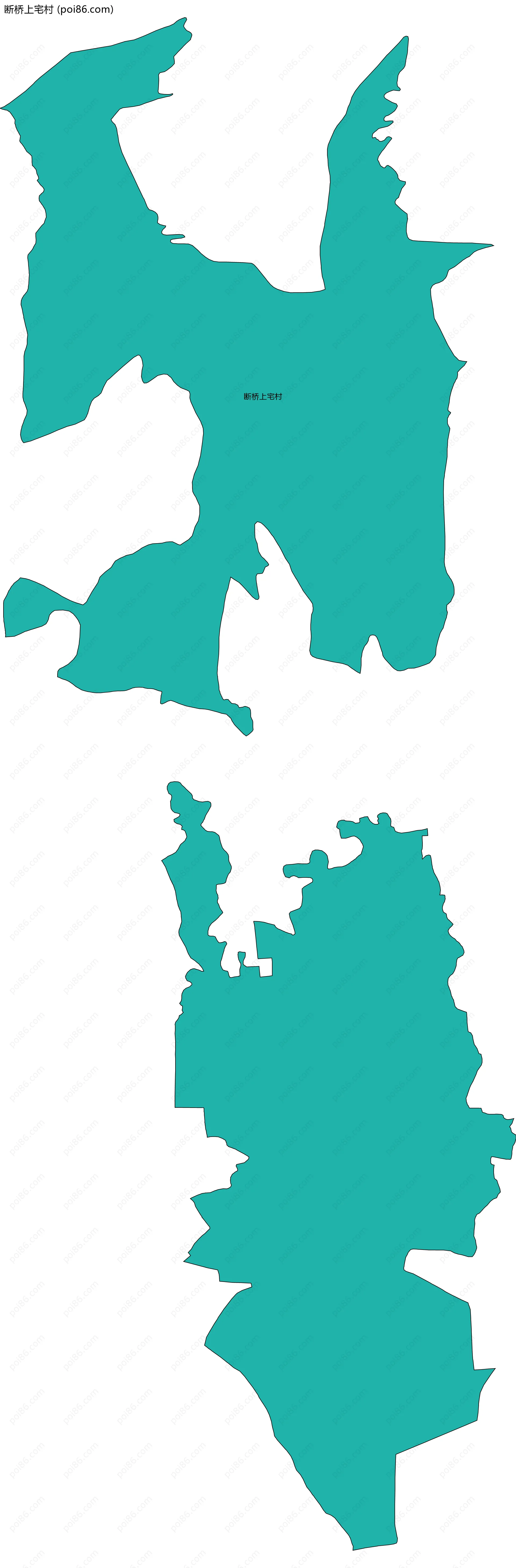 断桥上宅村边界地图