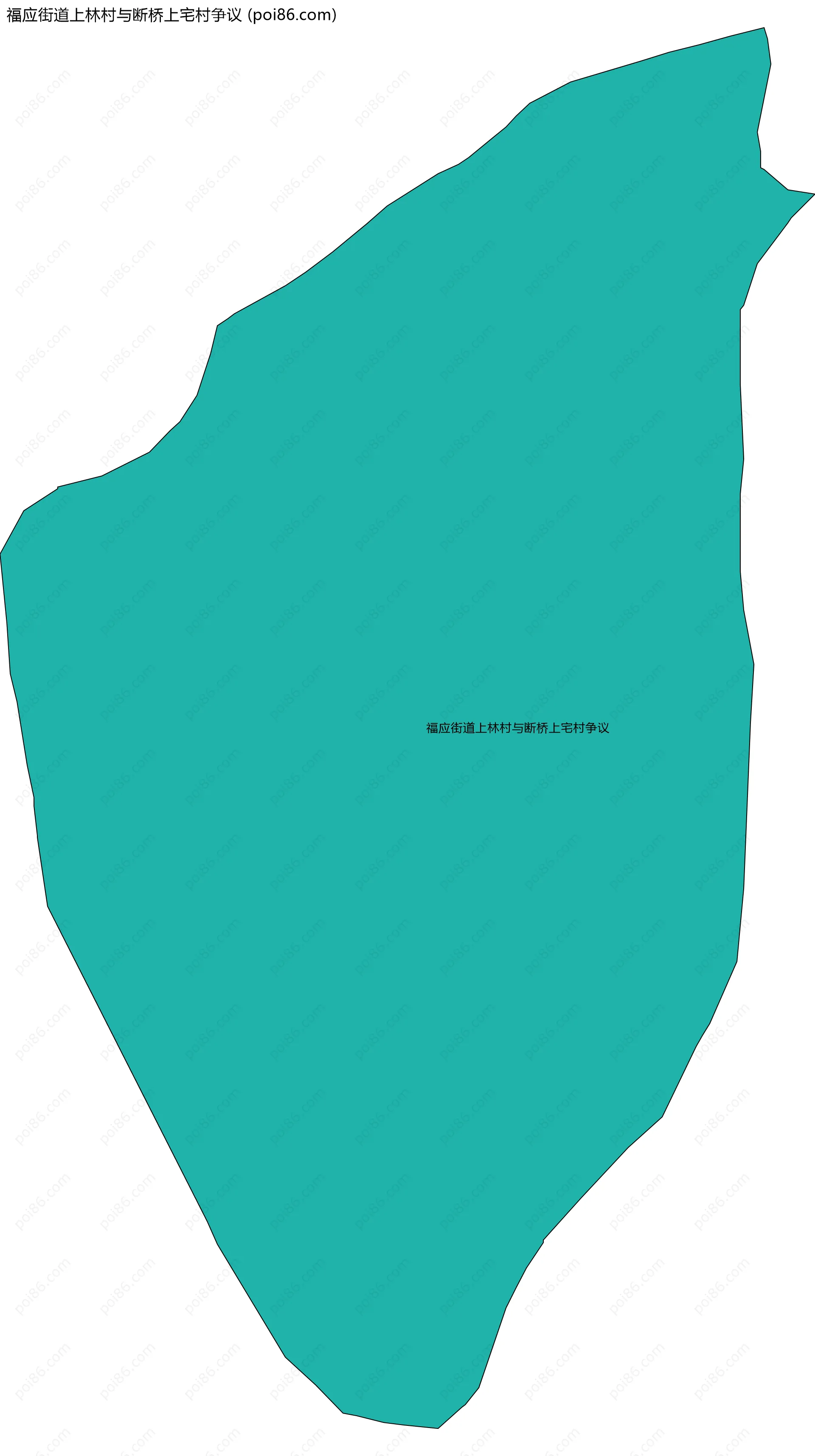 福应街道上林村与断桥上宅村争议边界地图