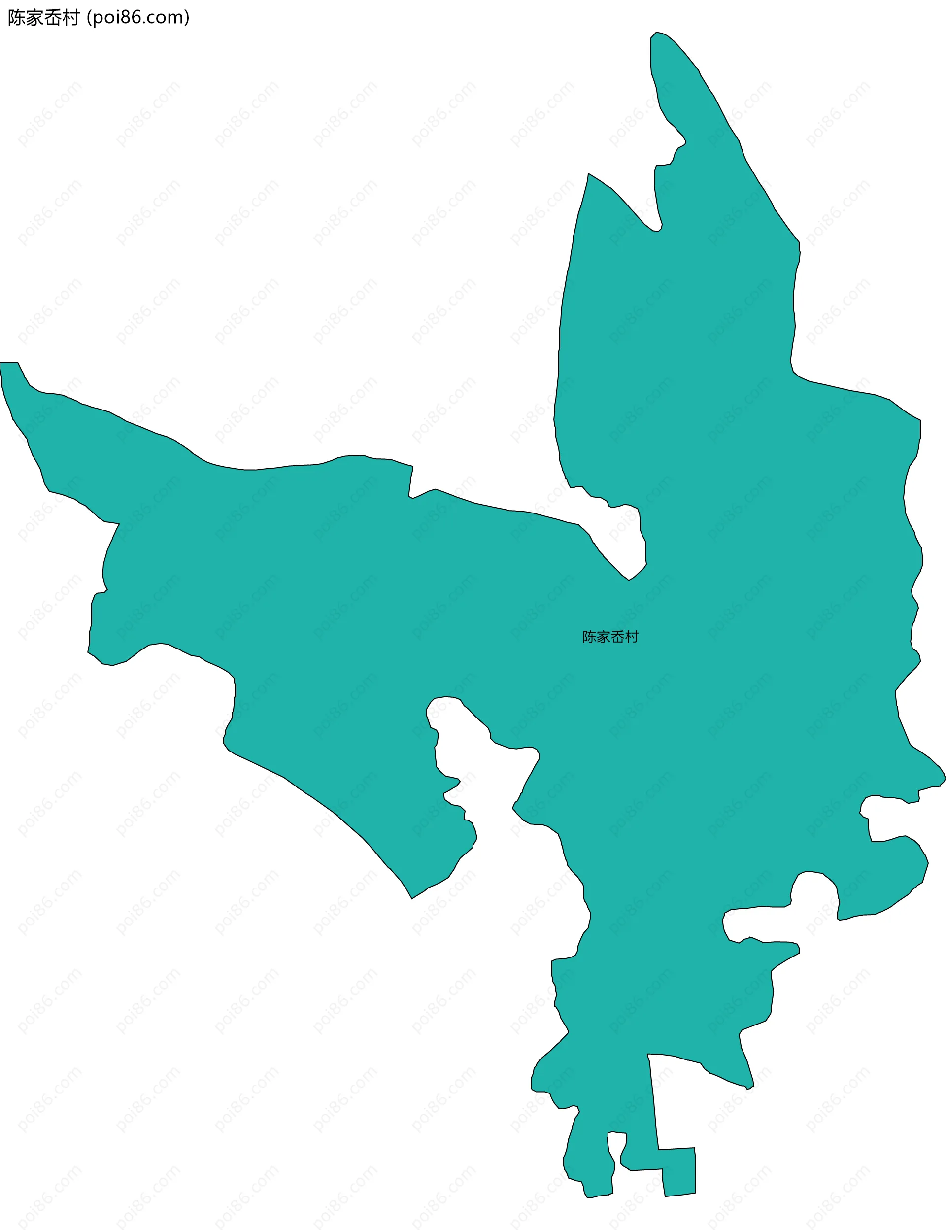 陈家岙村边界地图