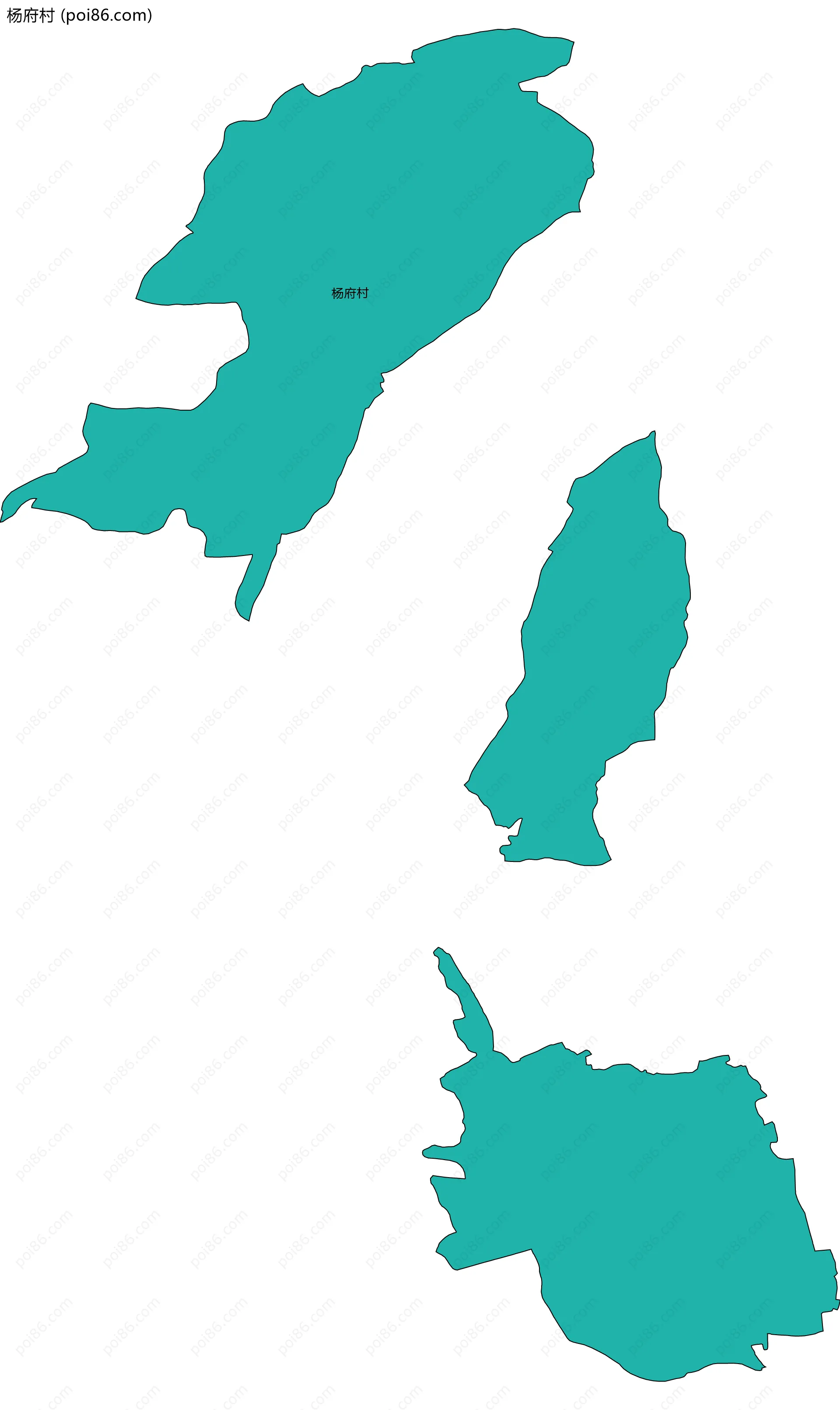 杨府村边界地图