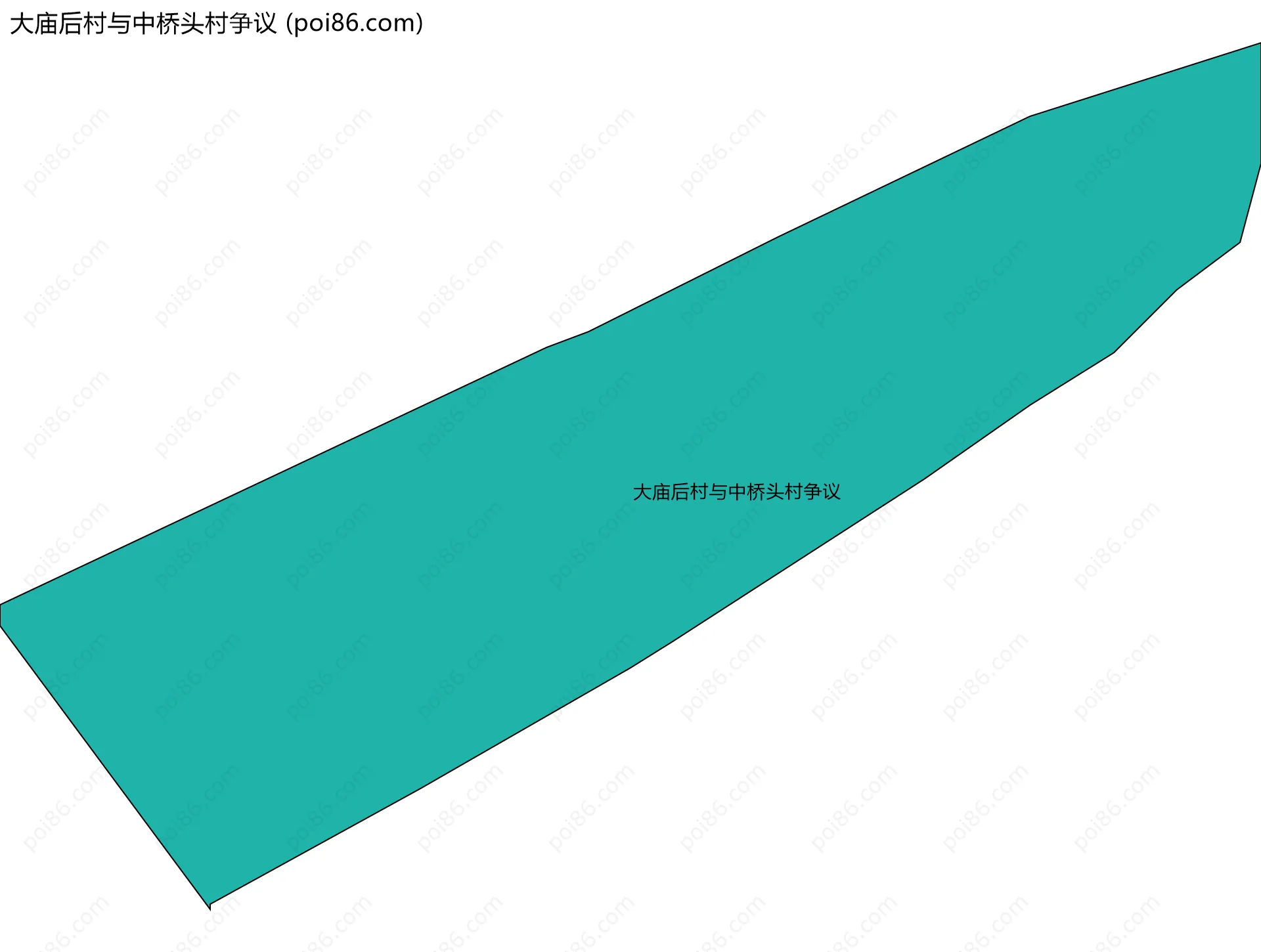大庙后村与中桥头村争议边界地图