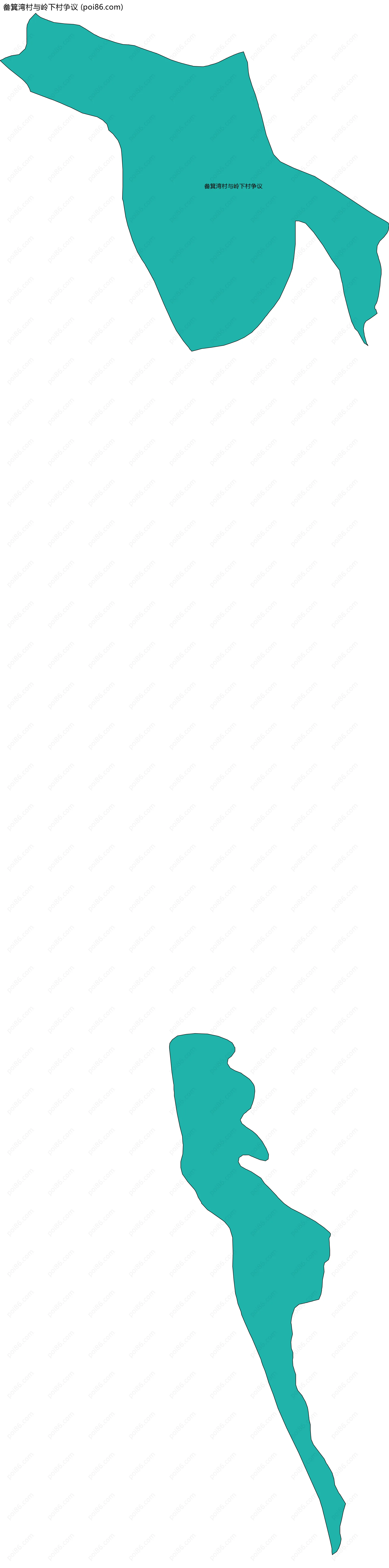 畚箕湾村与岭下村争议边界地图