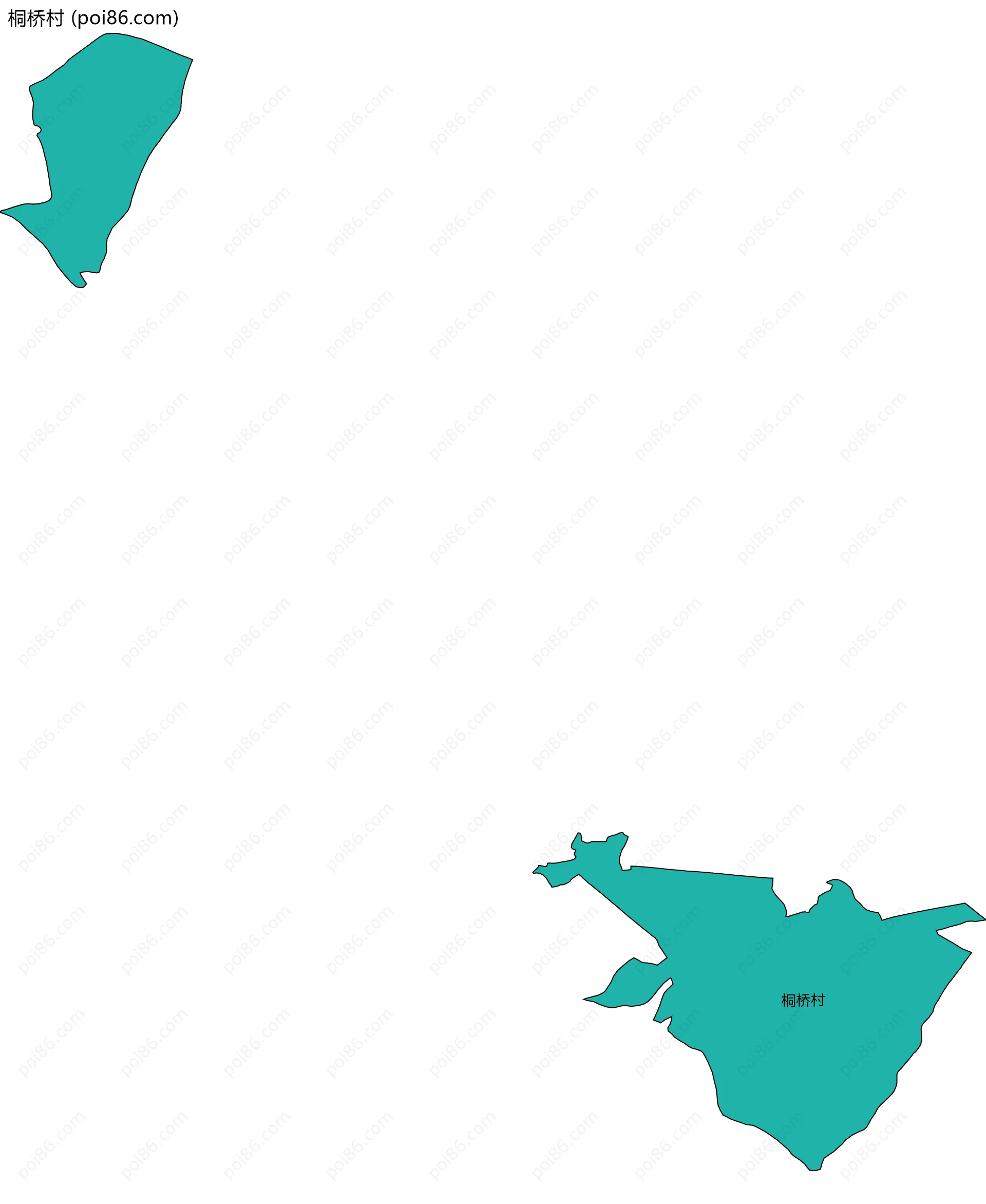 桐桥村边界地图