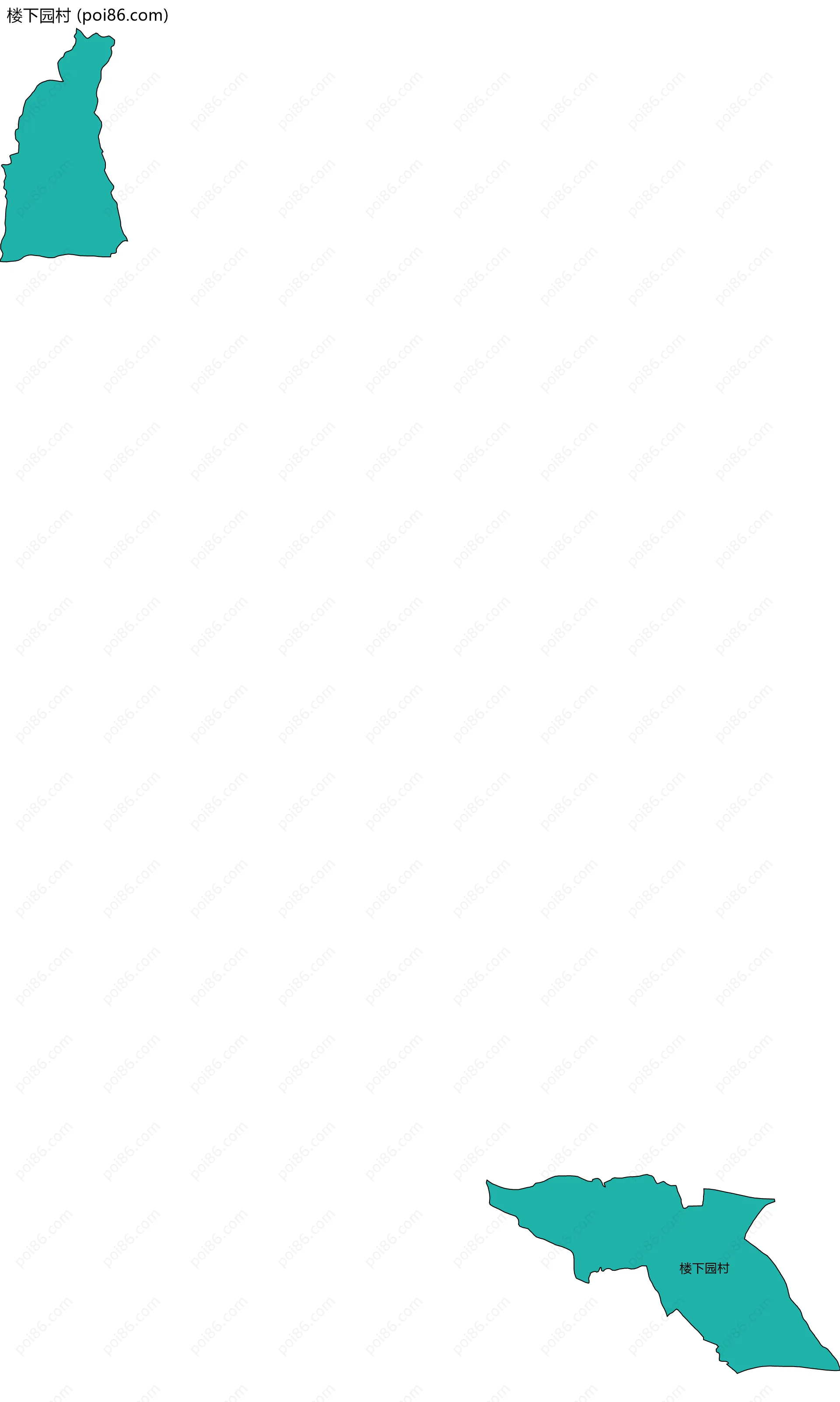 楼下园村边界地图