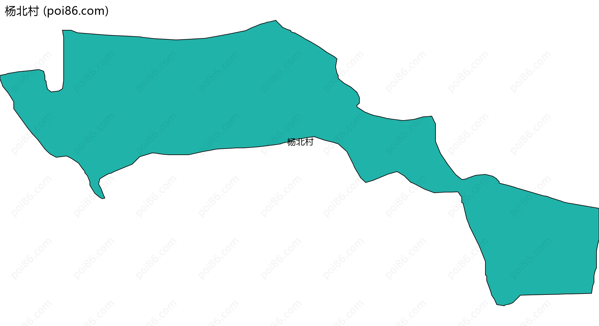 杨北村边界地图