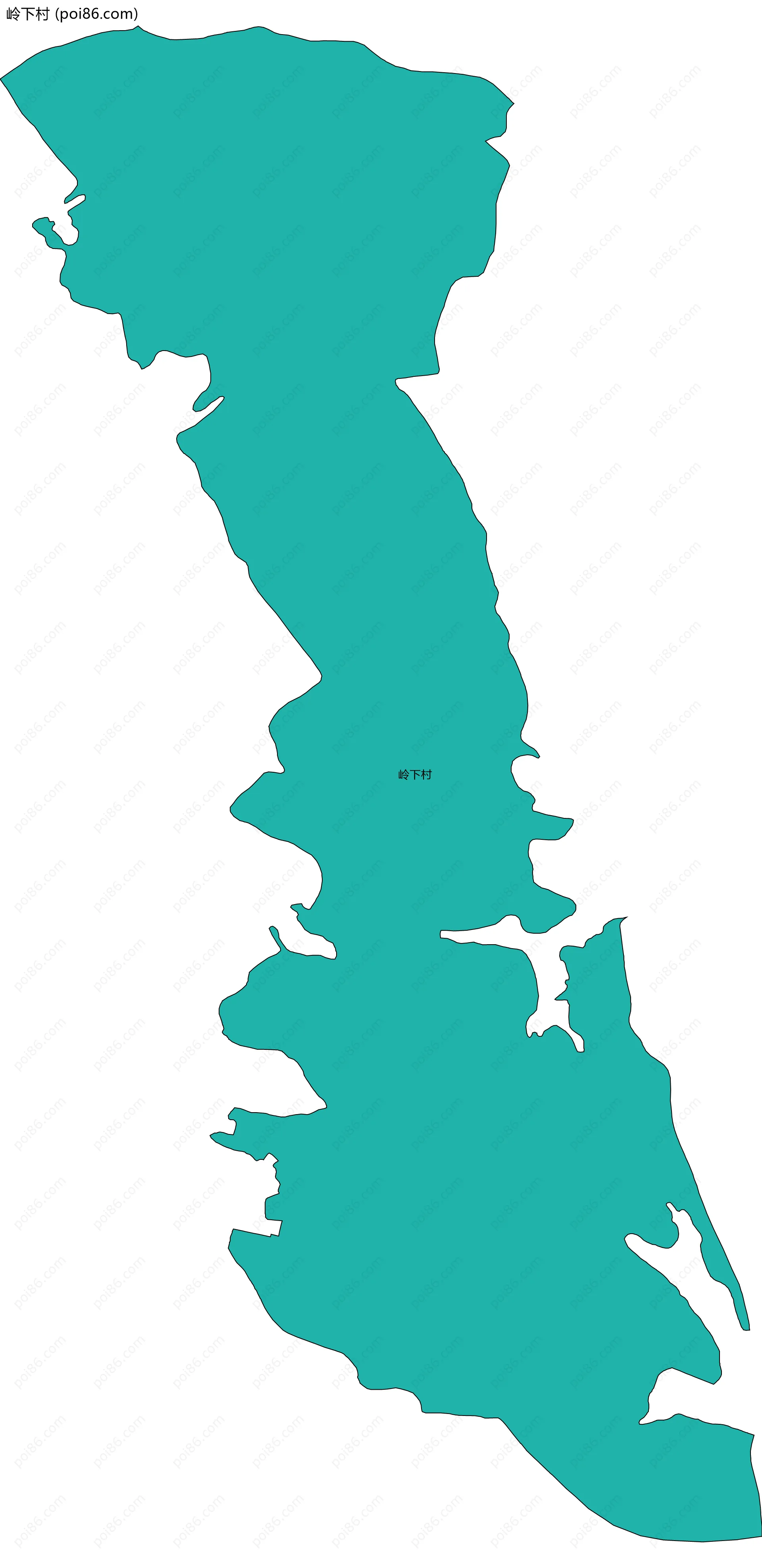 岭下村边界地图