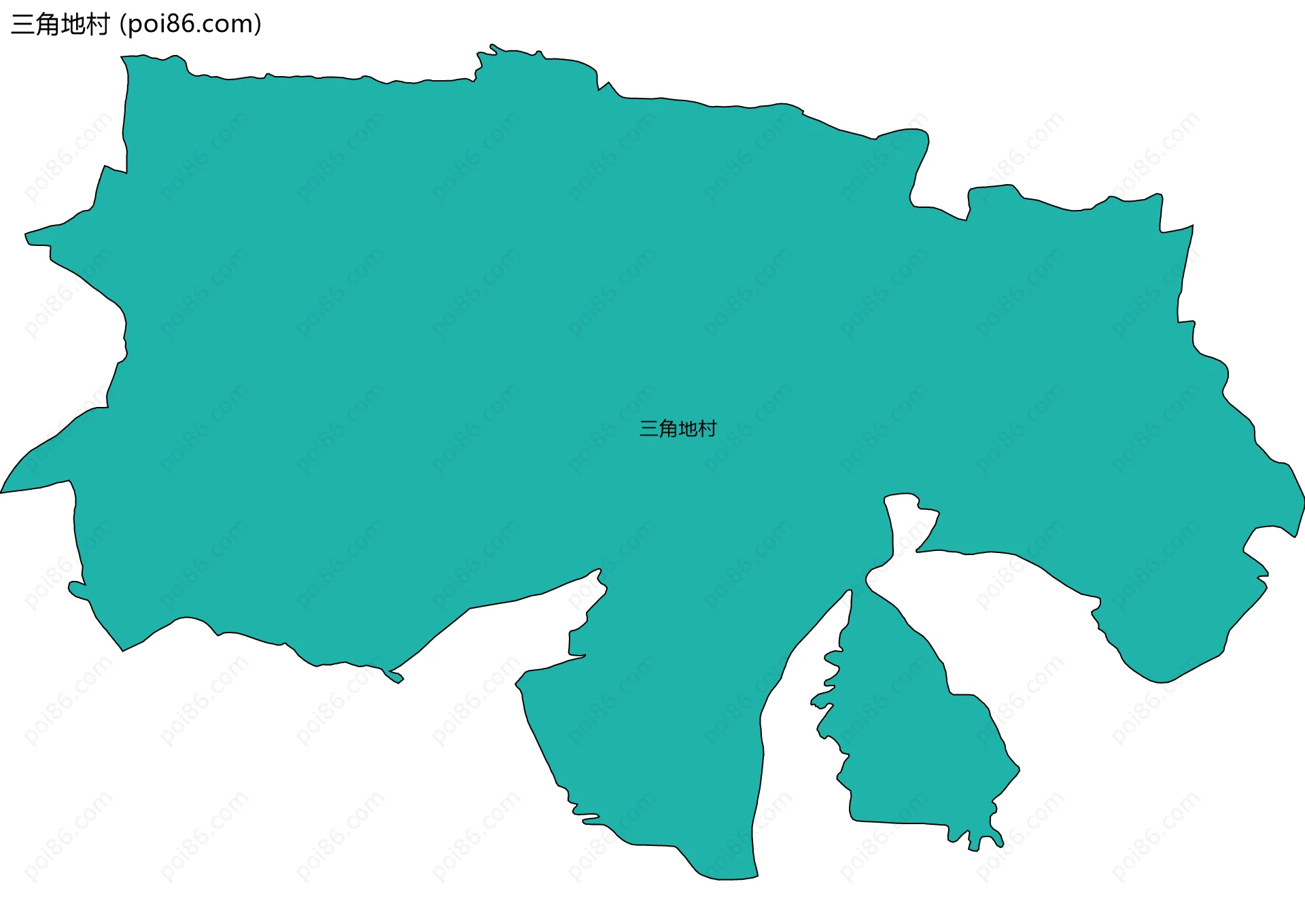 三角地村边界地图