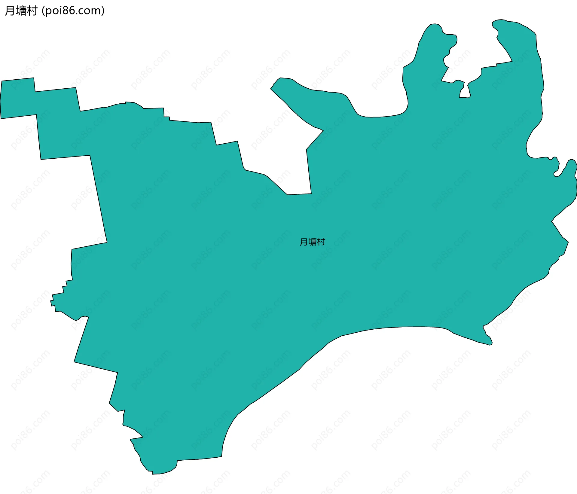 月塘村边界地图