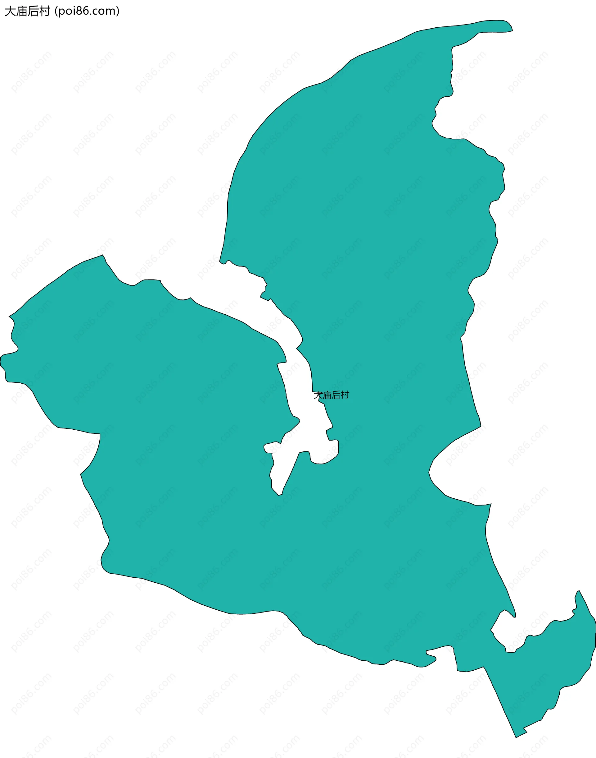 大庙后村边界地图