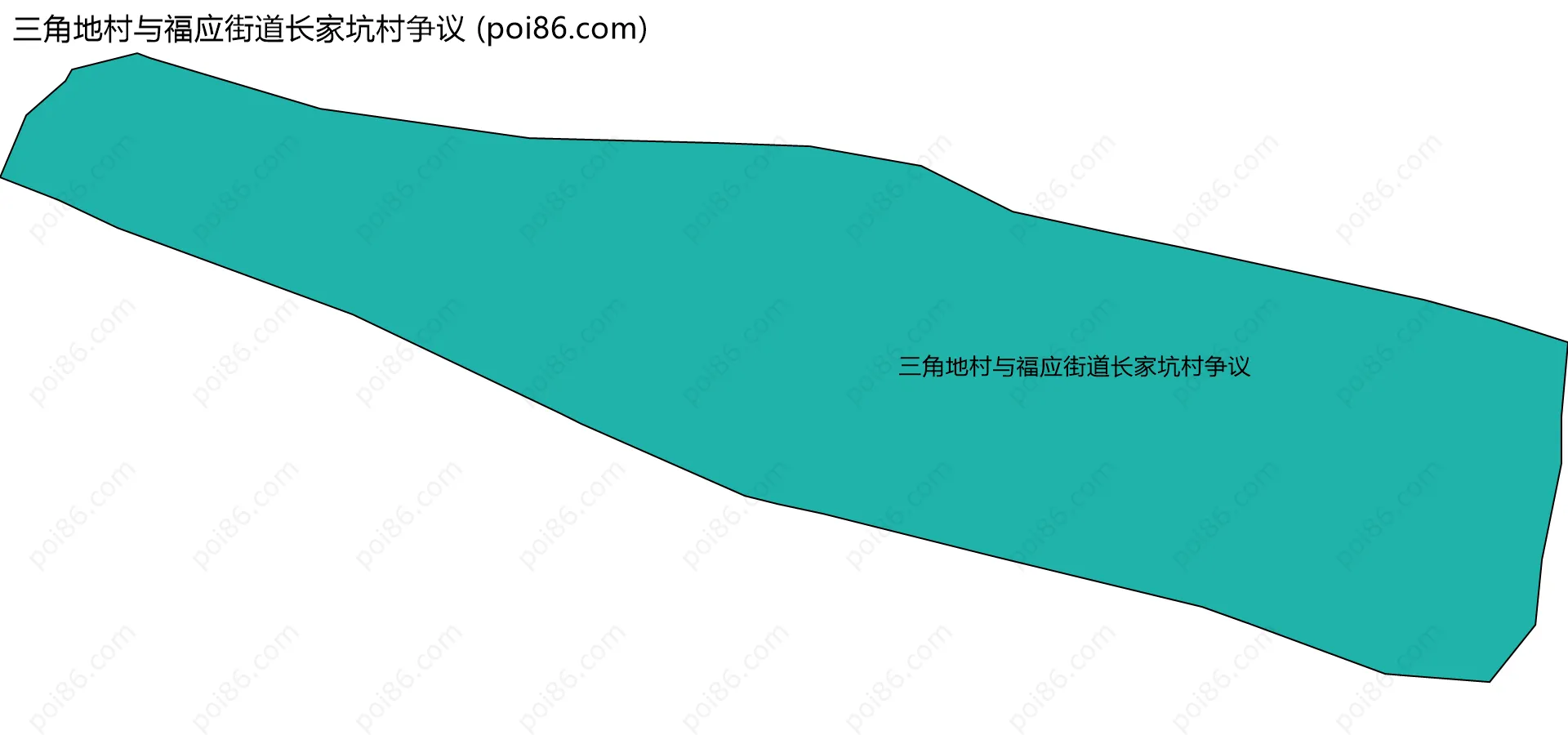 三角地村与福应街道长家坑村争议边界地图