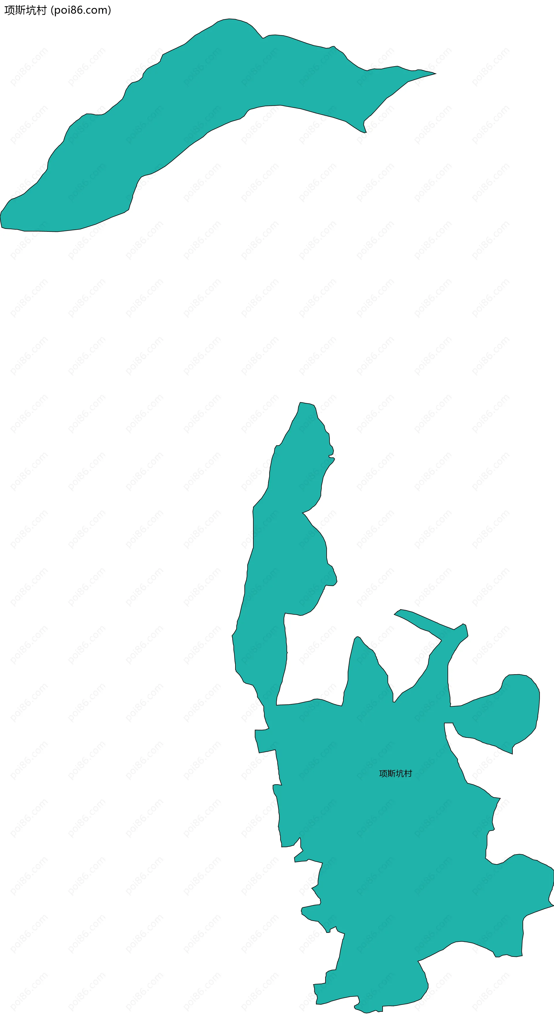 项斯坑村边界地图