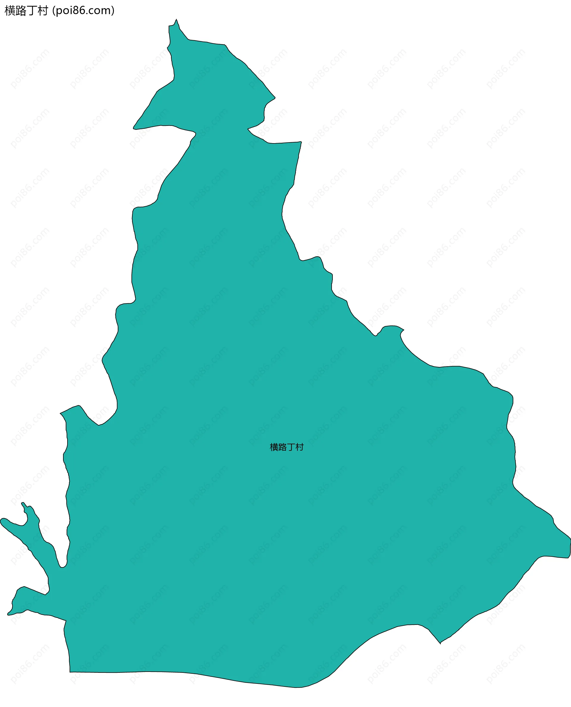 横路丁村边界地图