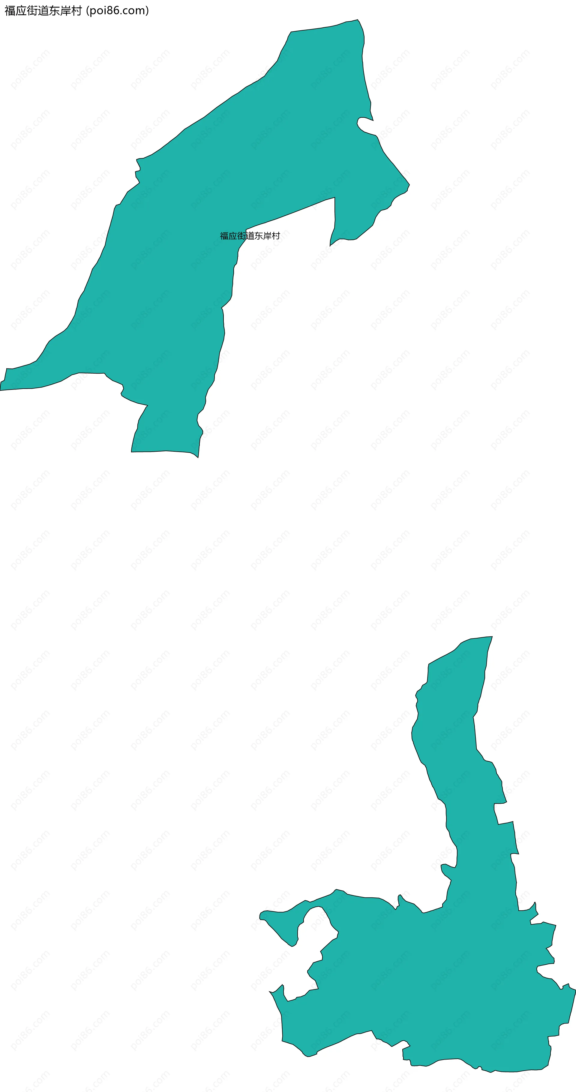 福应街道东岸村边界地图