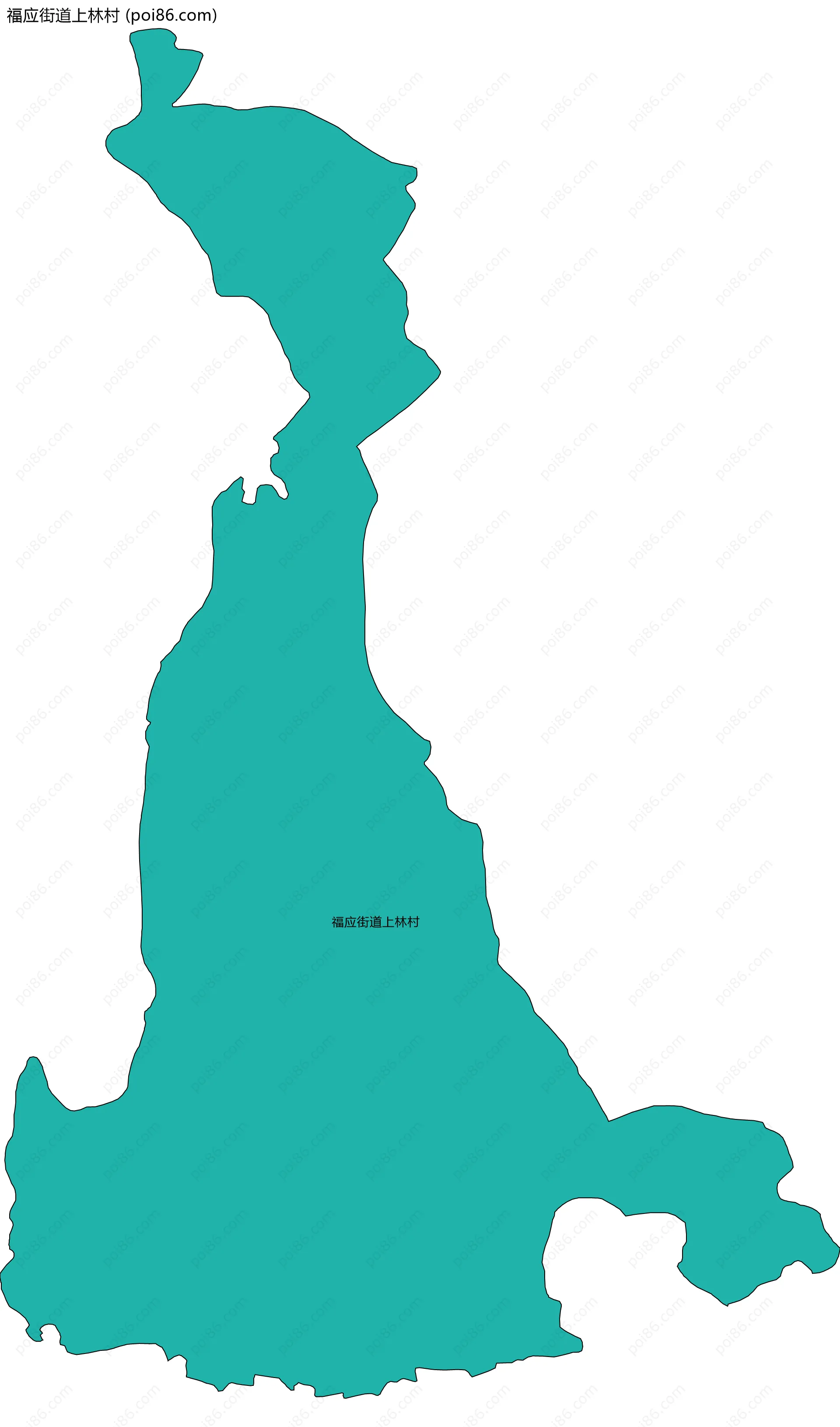 福应街道上林村边界地图