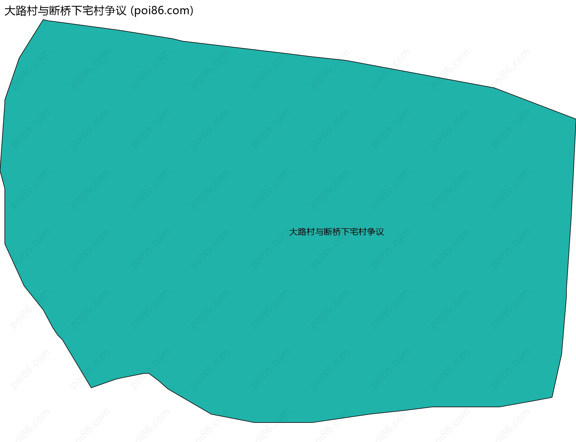 大路村与断桥下宅村争议边界地图