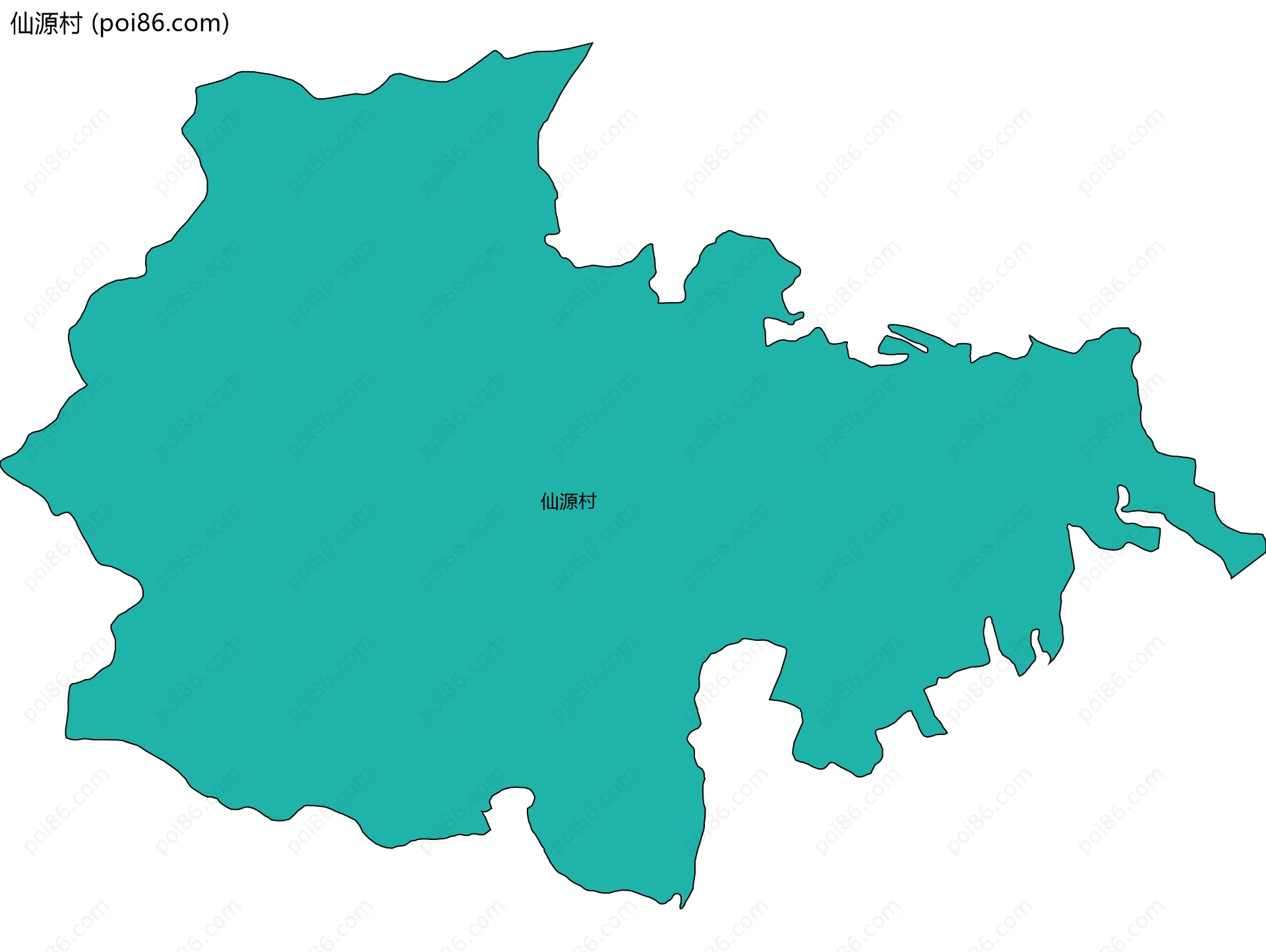 仙源村边界地图