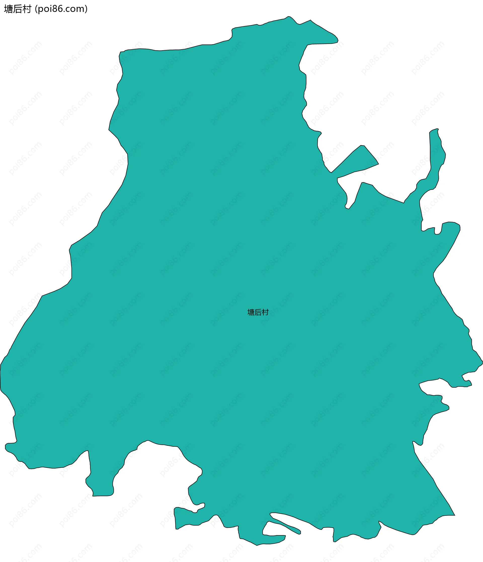 塘后村边界地图