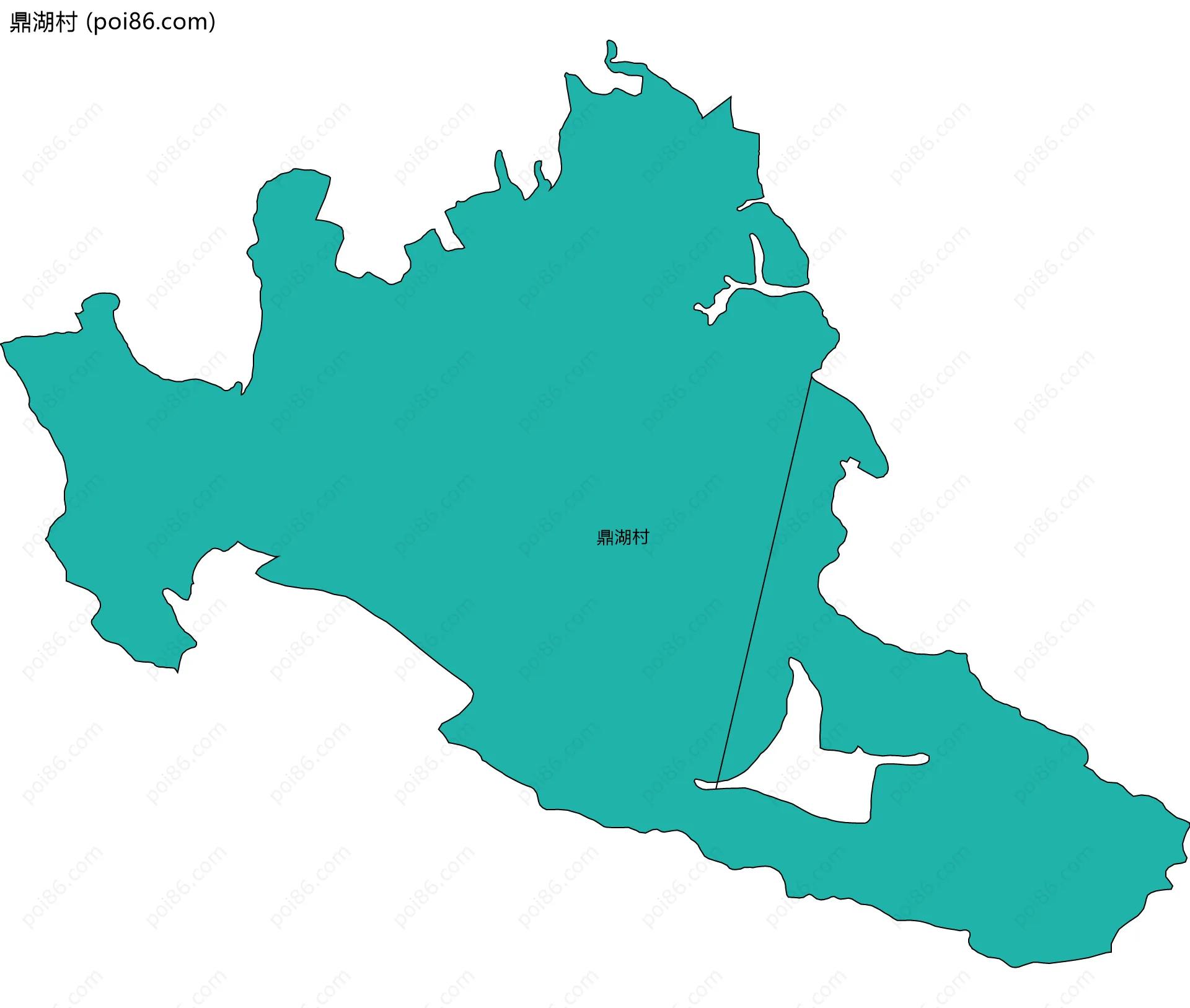 鼎湖村边界地图