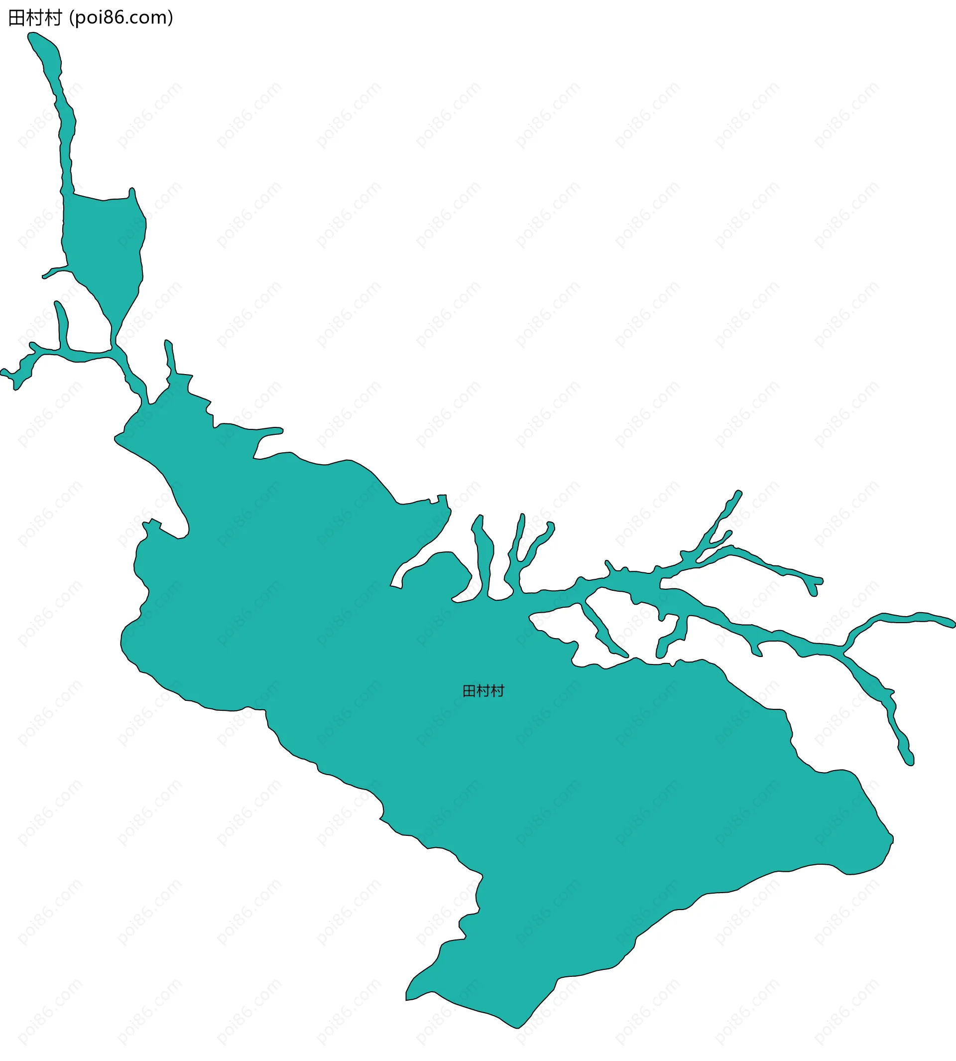 田村村边界地图