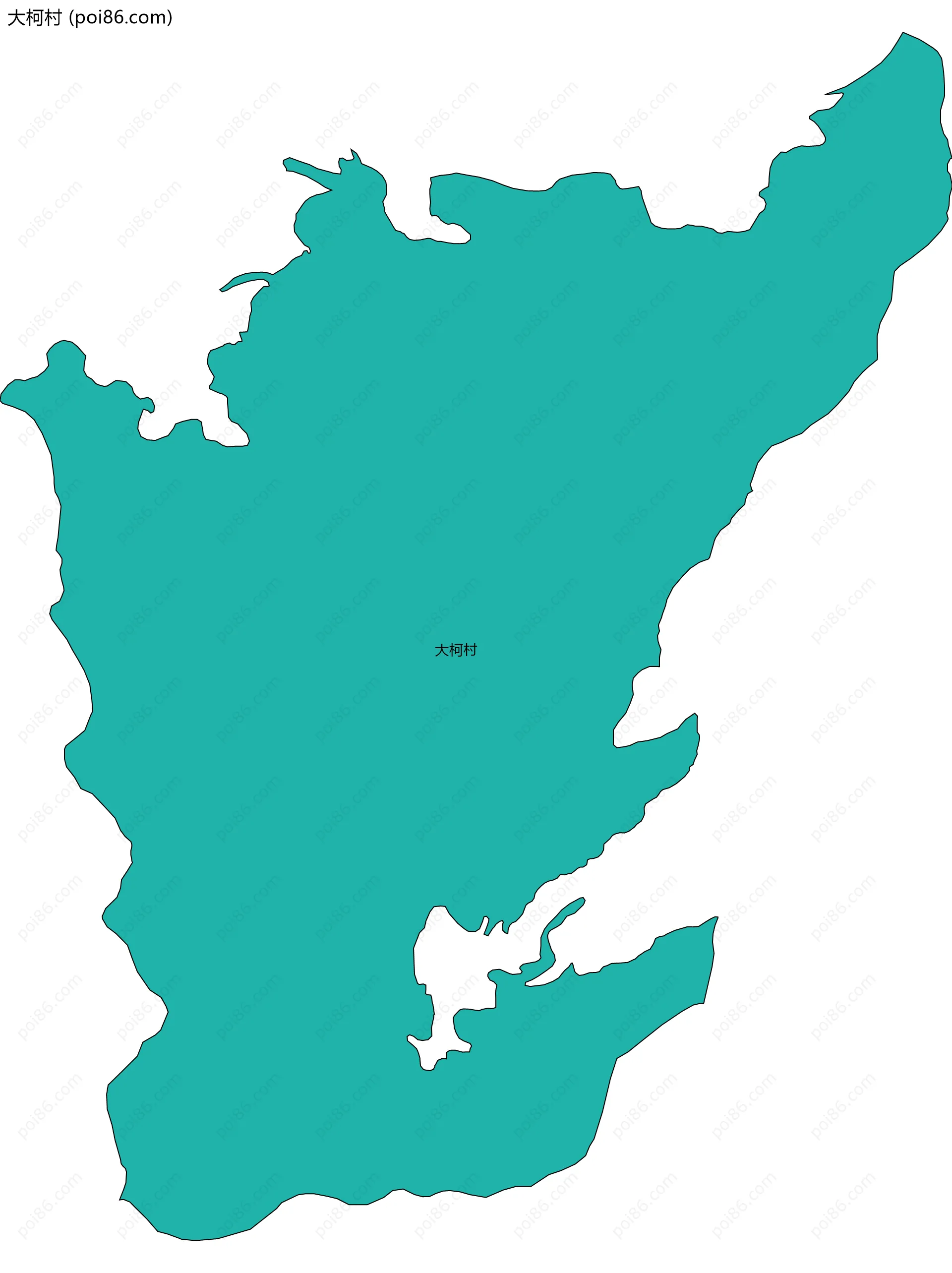 大柯村边界地图