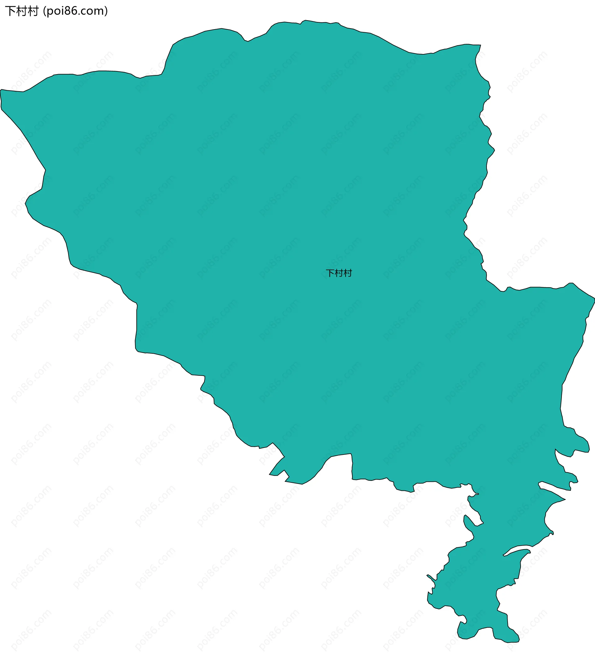 下村村边界地图