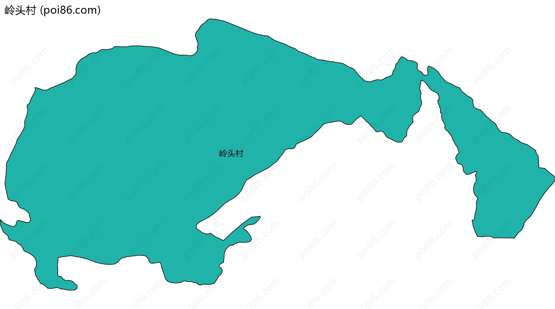 岭头村边界地图