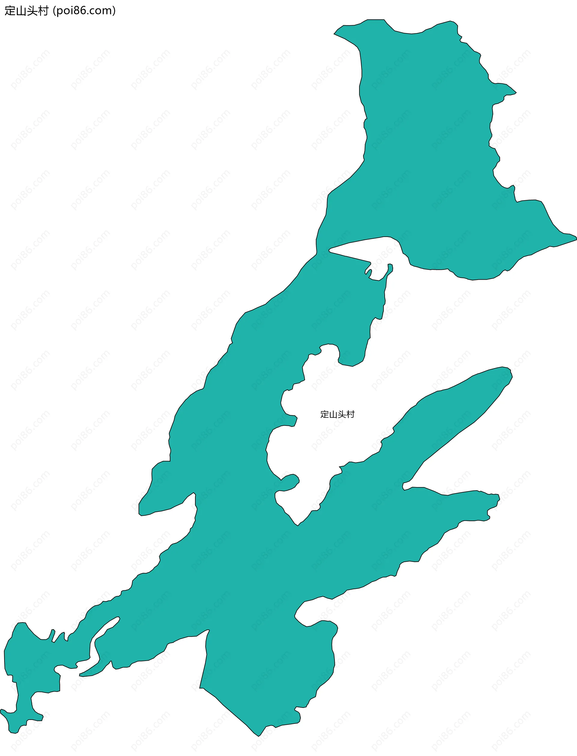 定山头村边界地图