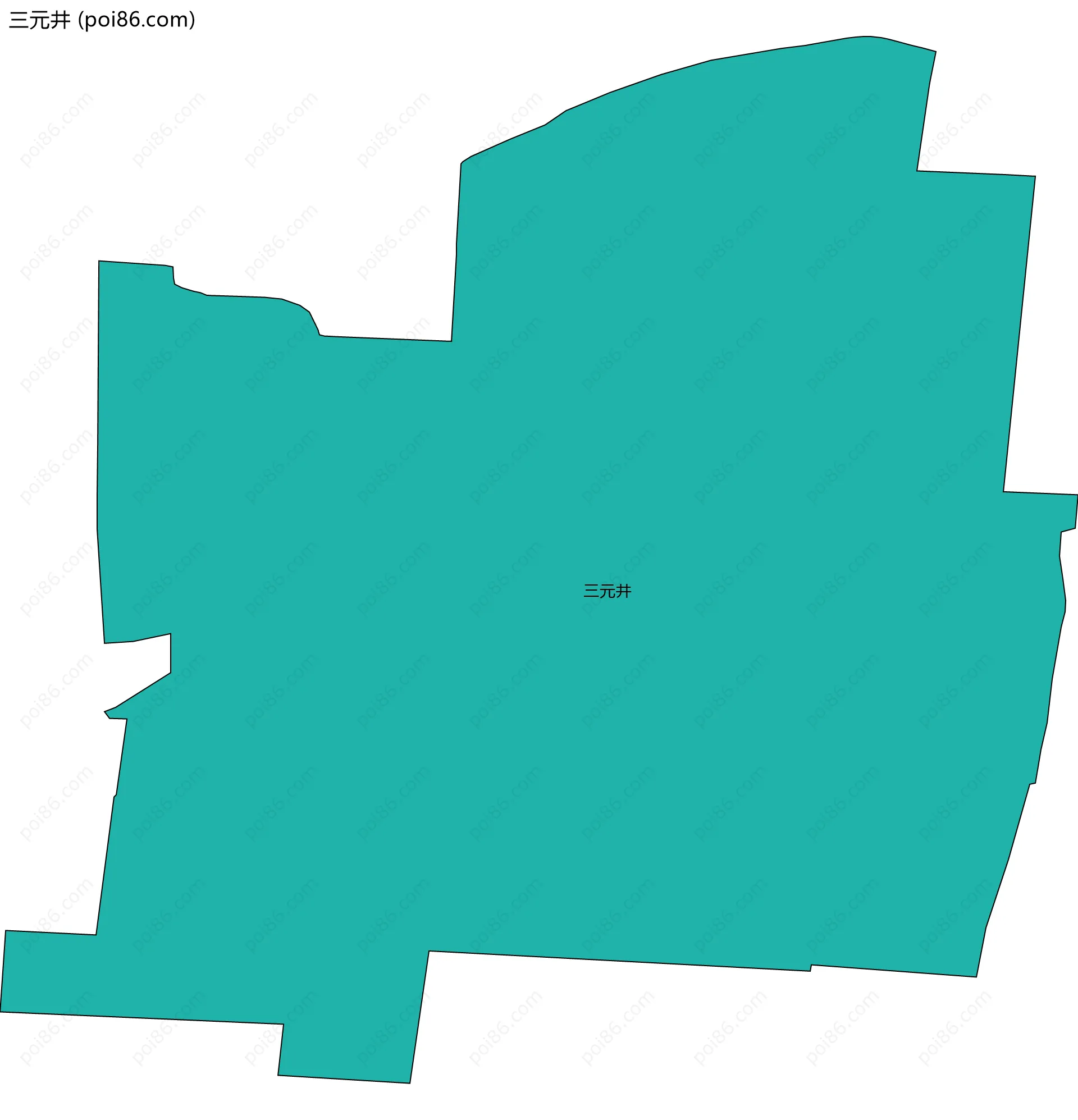 三元井边界地图