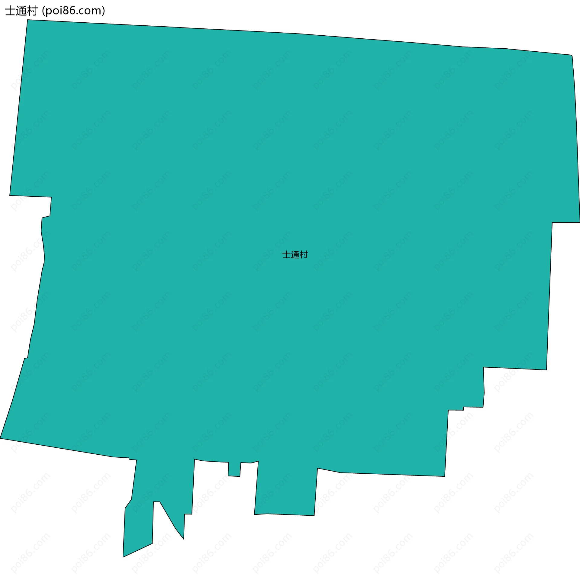 士通村边界地图