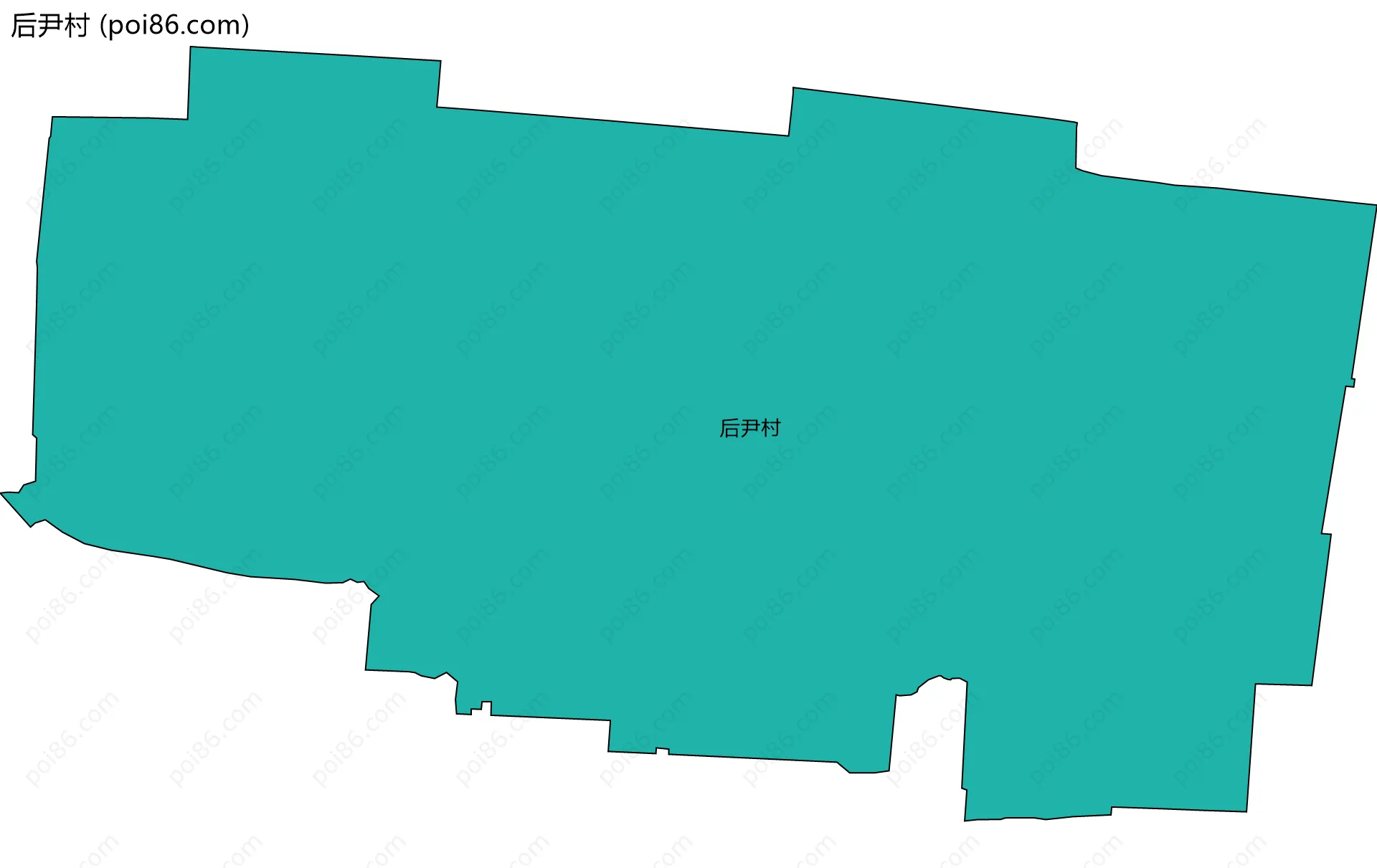 后尹村边界地图