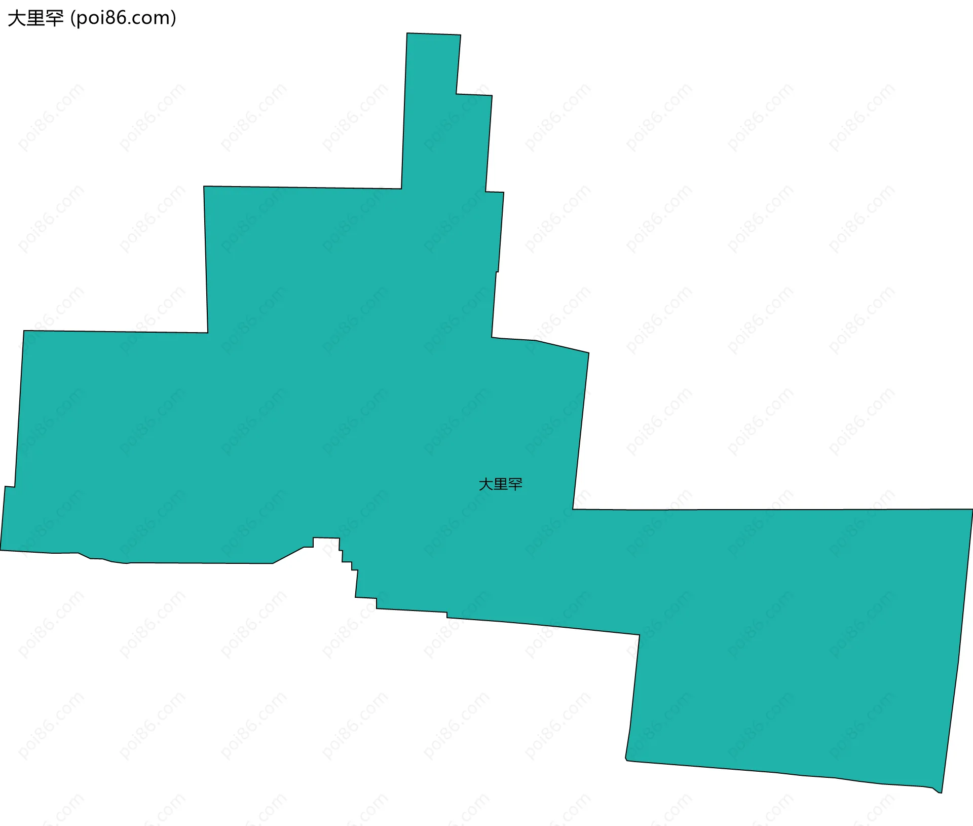 大里罕边界地图