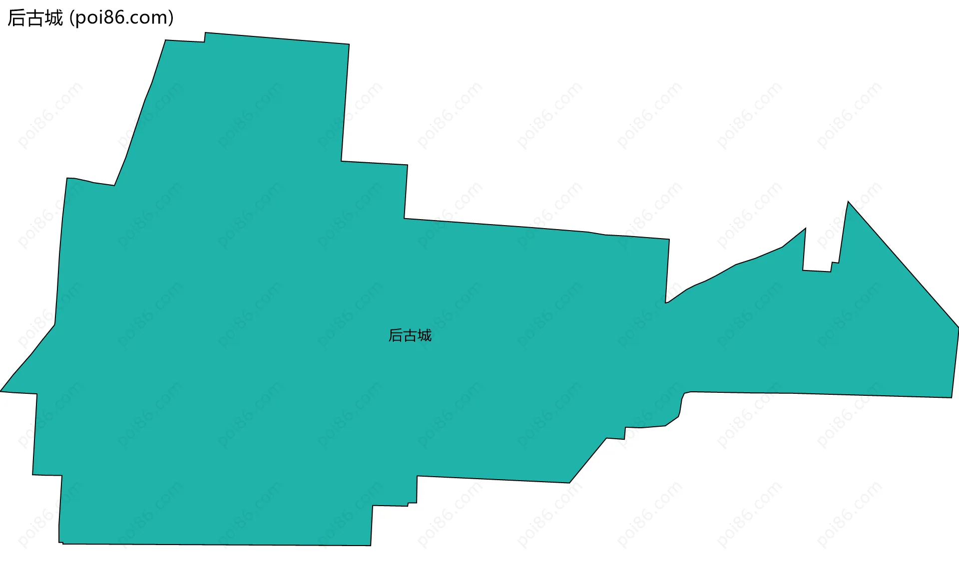 后古城边界地图